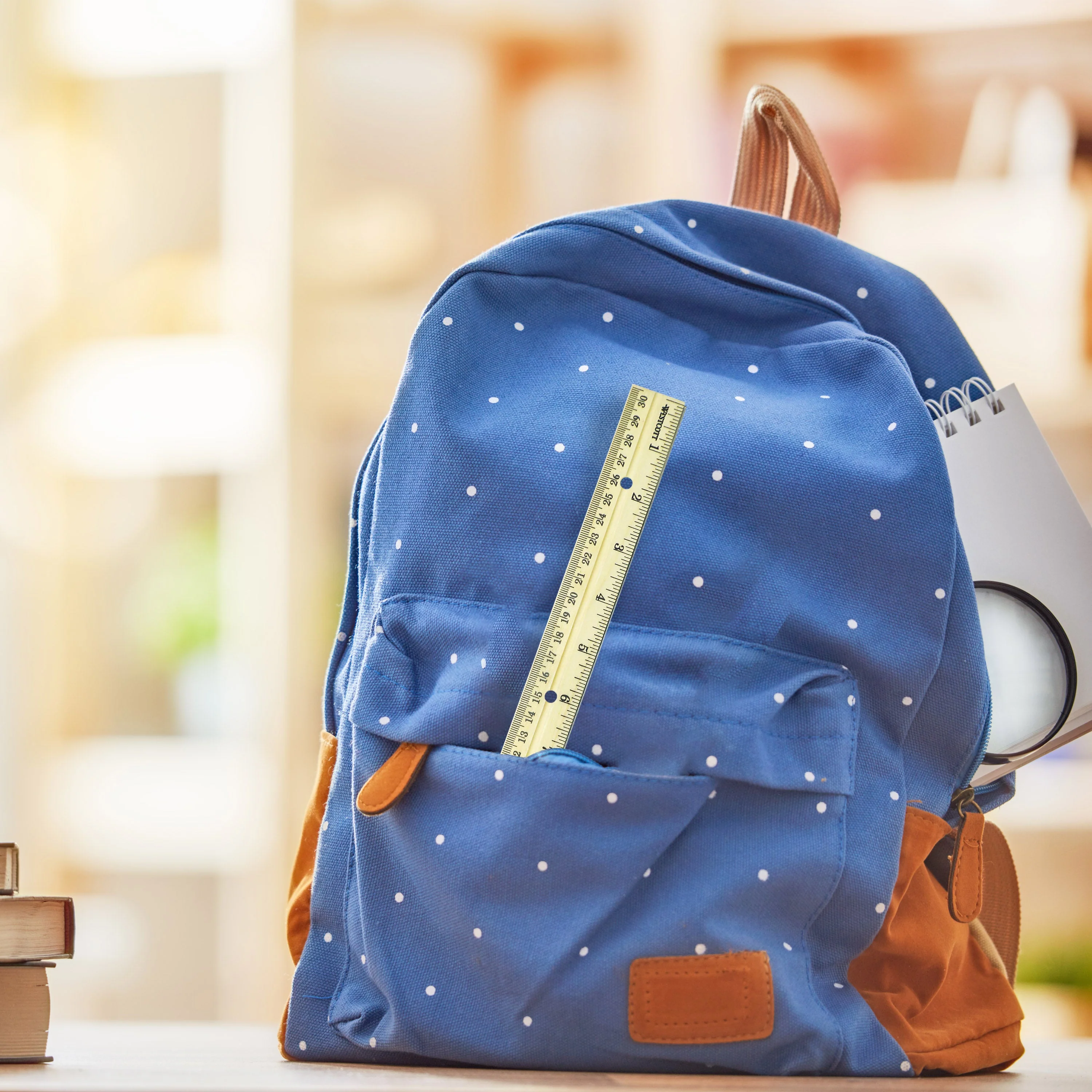 Westcott 12" Hole Punched Wood Ruler English and Metric With Metal Edge (10702) - Image 3