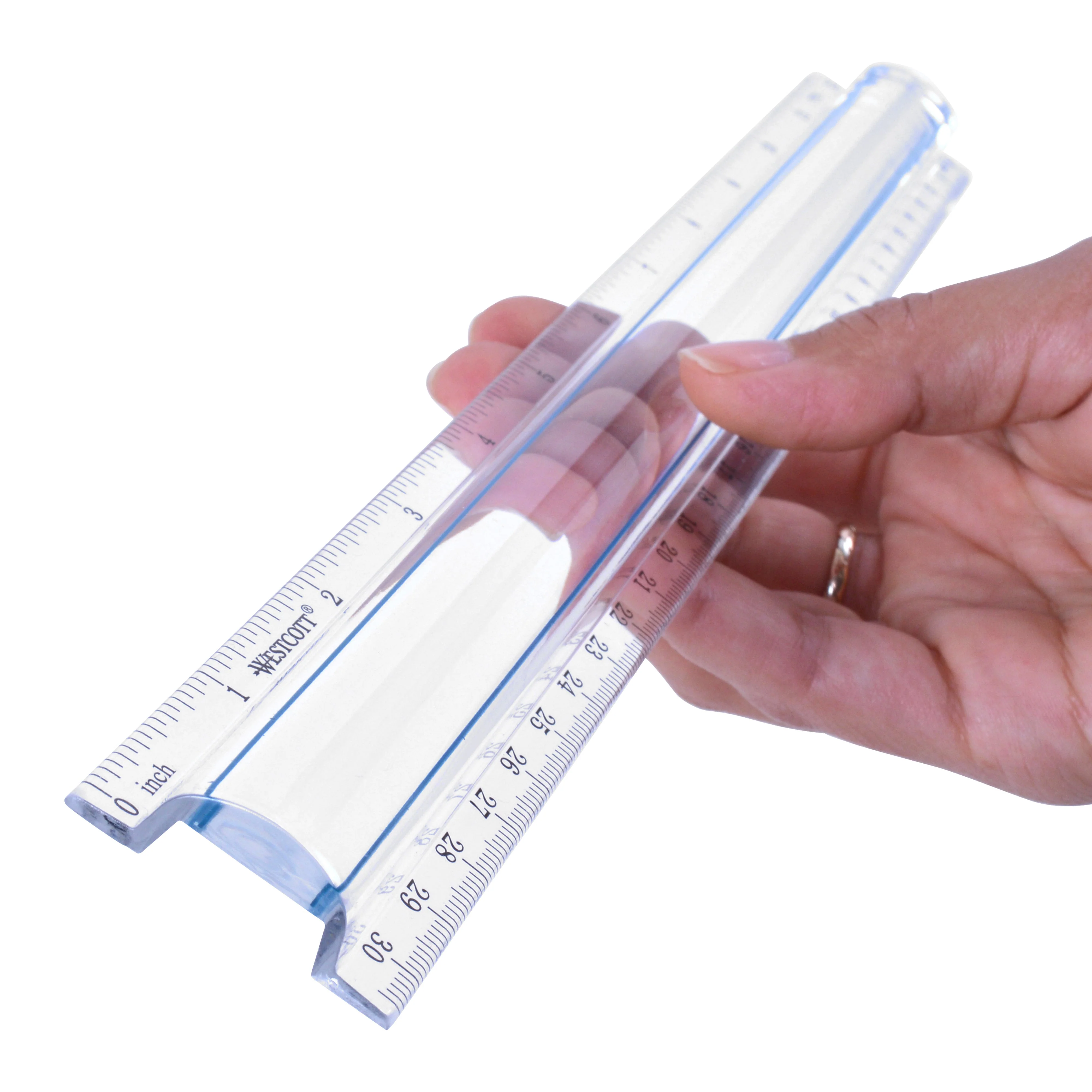 Westcott 12-Inch Data Processing Magnifying Ruler, Clear (15571) - Image 3