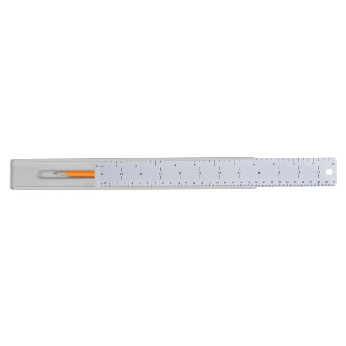 Westcott 12 inch Ruler Set with Pencil Storage - 2 Pieces (17355-PARENT) - Image 3