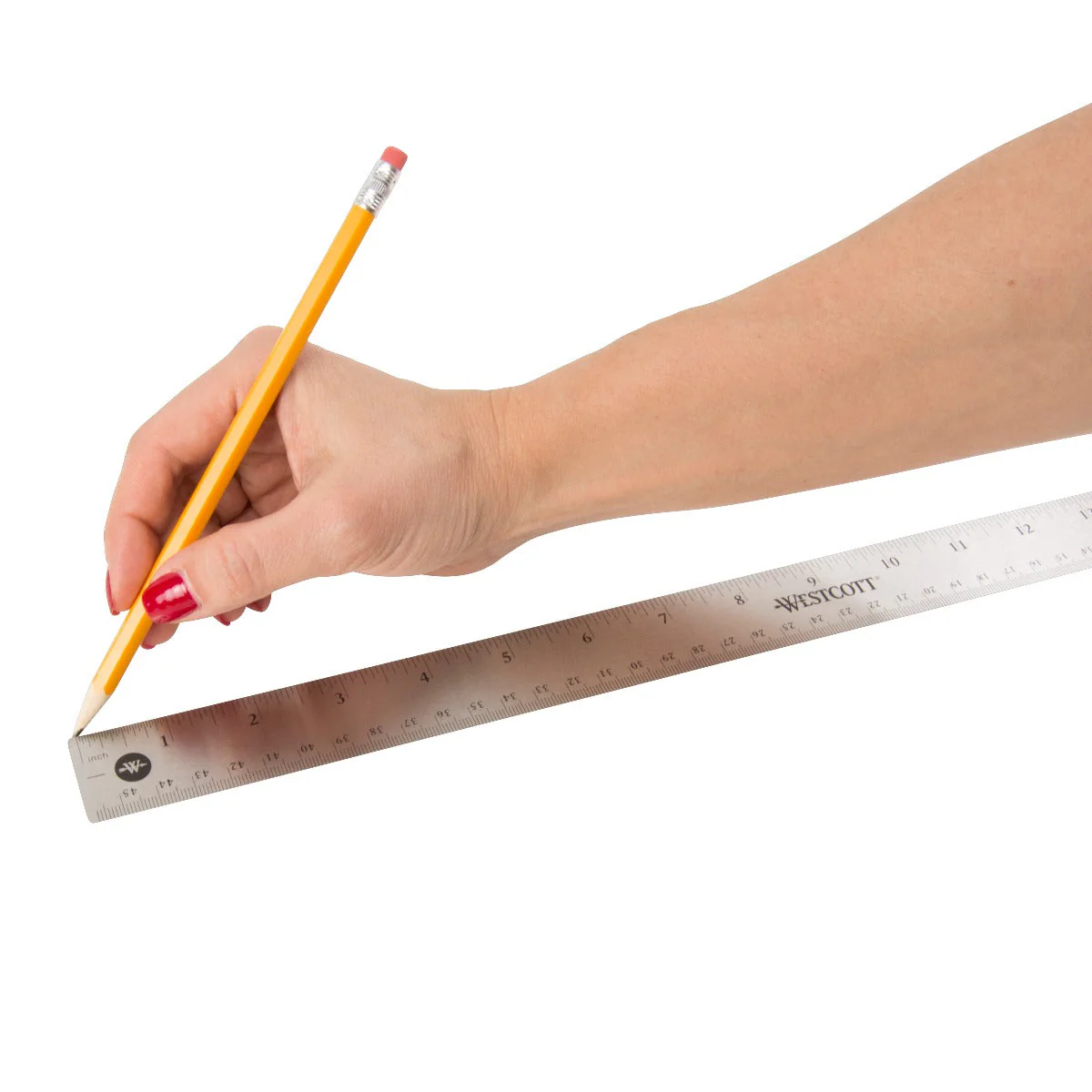 Westcott 18" Stainless Steel Office Ruler With Non Slip Cork Base (10417) - Image 4
