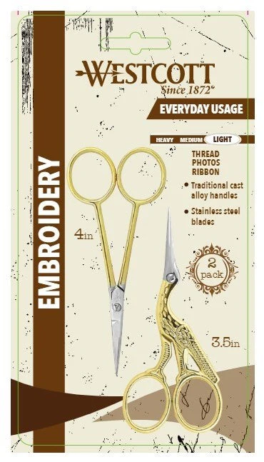 Westcott 2pk Embroidery Gold Scissor Set - Image 12