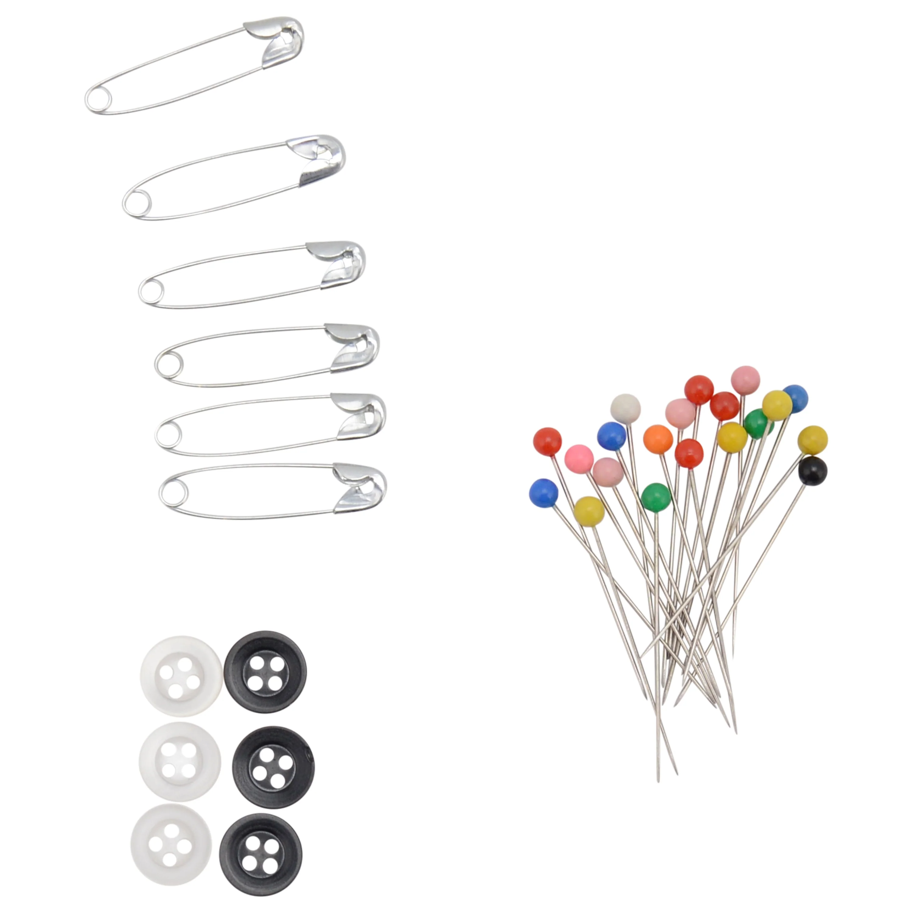 Westcott 4-Piece Sewing Set with Rag Scissors, Embroidery Scissors, Tape Measure, Box of Pins and Buttons for Fabric, Quilting, and Sewing Projects (00764-Parent) - Image 6