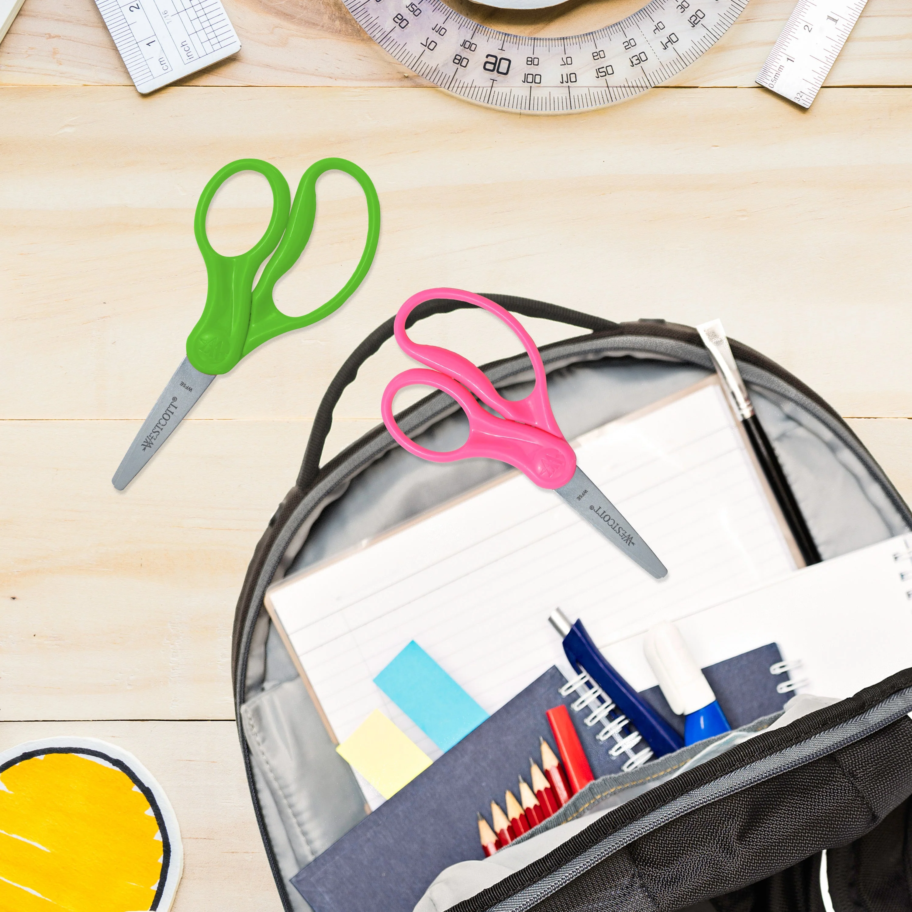 Westcott 5" Hard Handle Kids Scissors 2pk, Pointed (13132) - Image 5