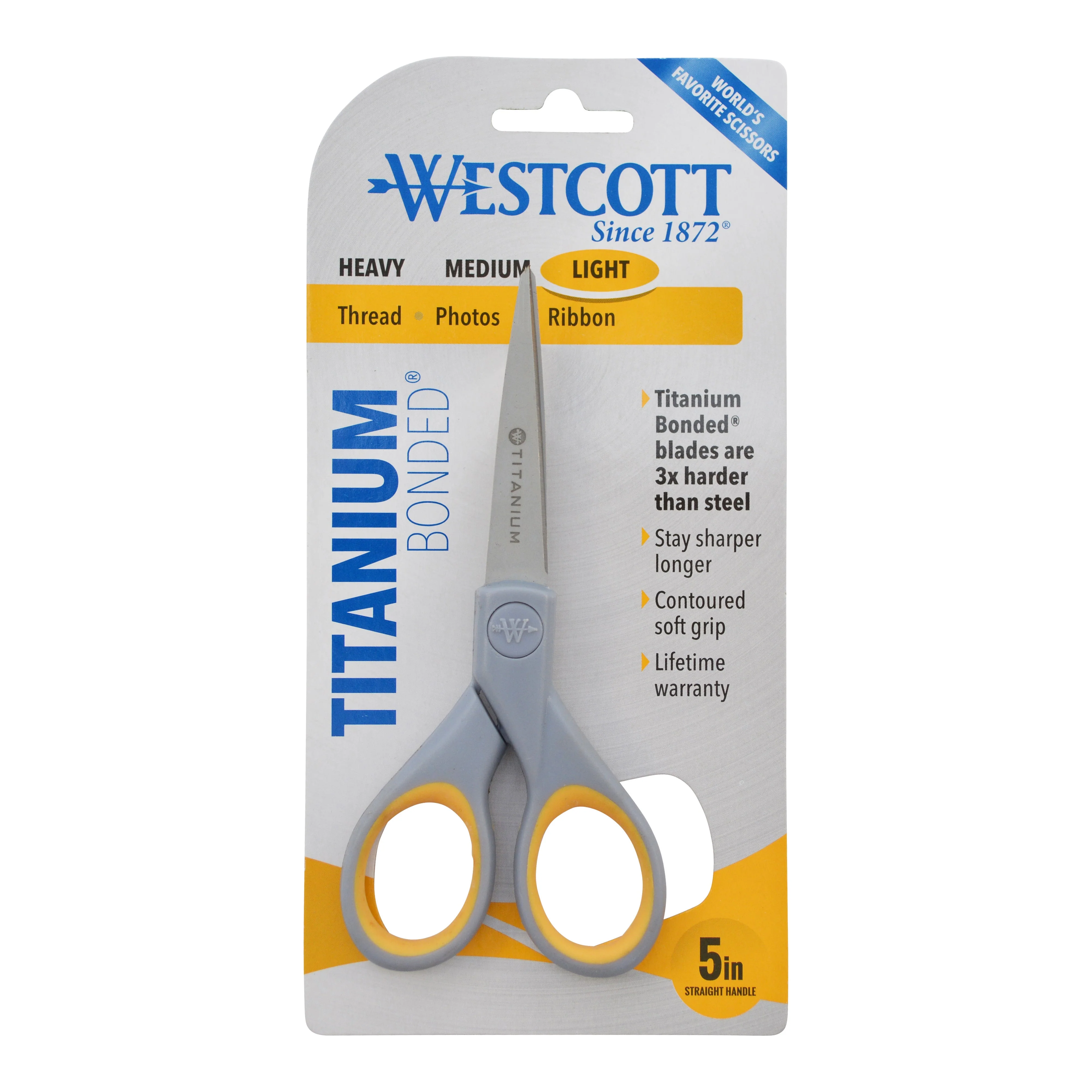 Westcott 5" Pointed Titanium Bonded Scissors With Soft Handle (13525) - Image 5