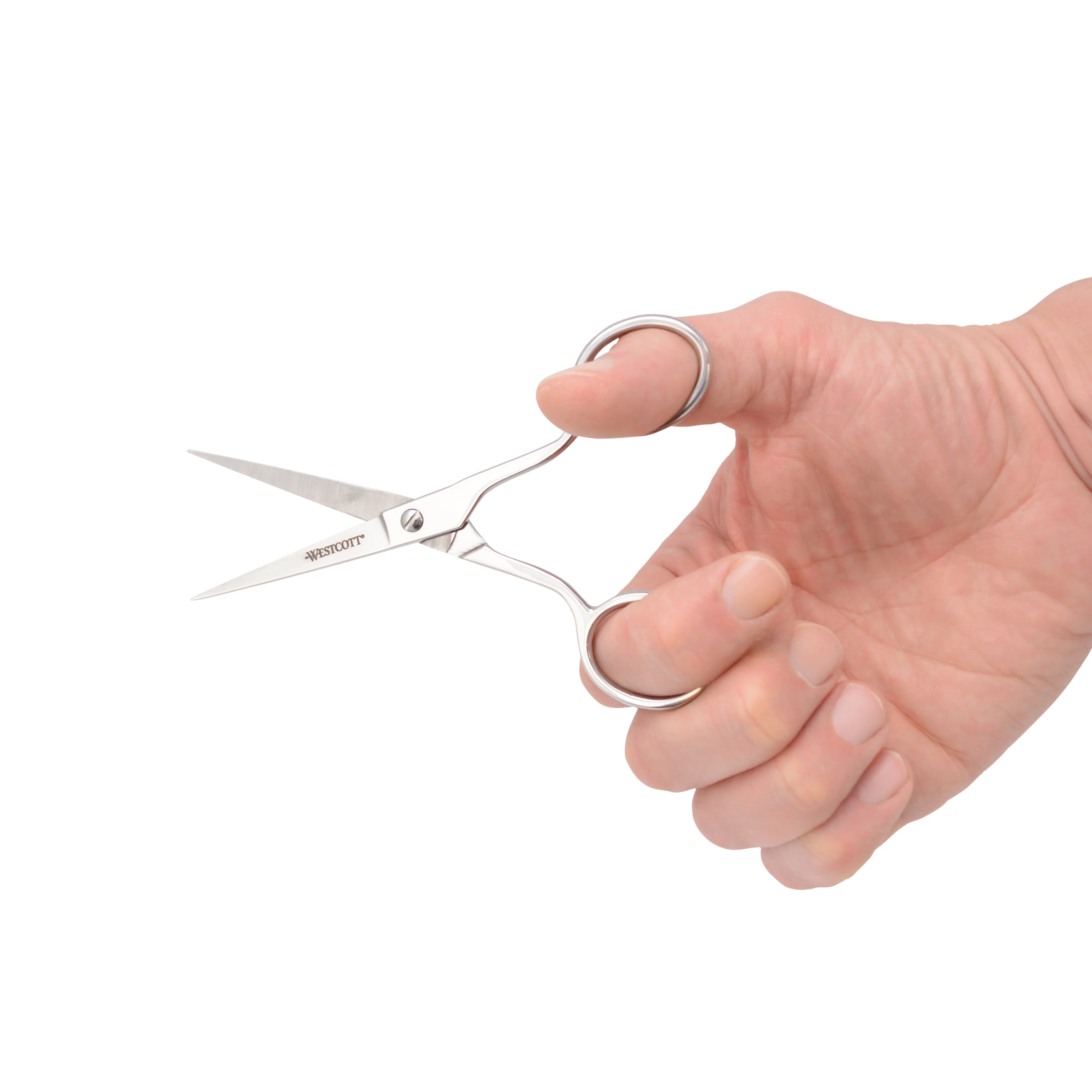 Westcott 5in Forged Fabric and Paper Scissors, Precision Scissors for Embroidery Detail, Sewing, Quilting, Tailoring, Arts and Crafts (00843-PARENT) - Image 3