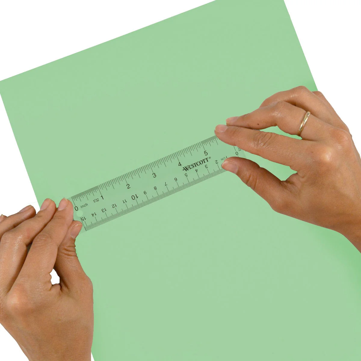 Westcott 6" Acrylic Ruler, Clear (10561) - Image 5