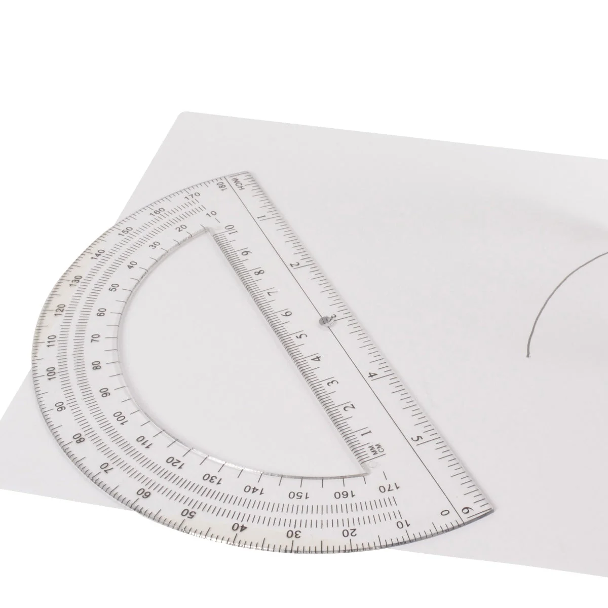 Westcott 6" Plastic 180 Degree Protractor, Clear (11200) - Image 5