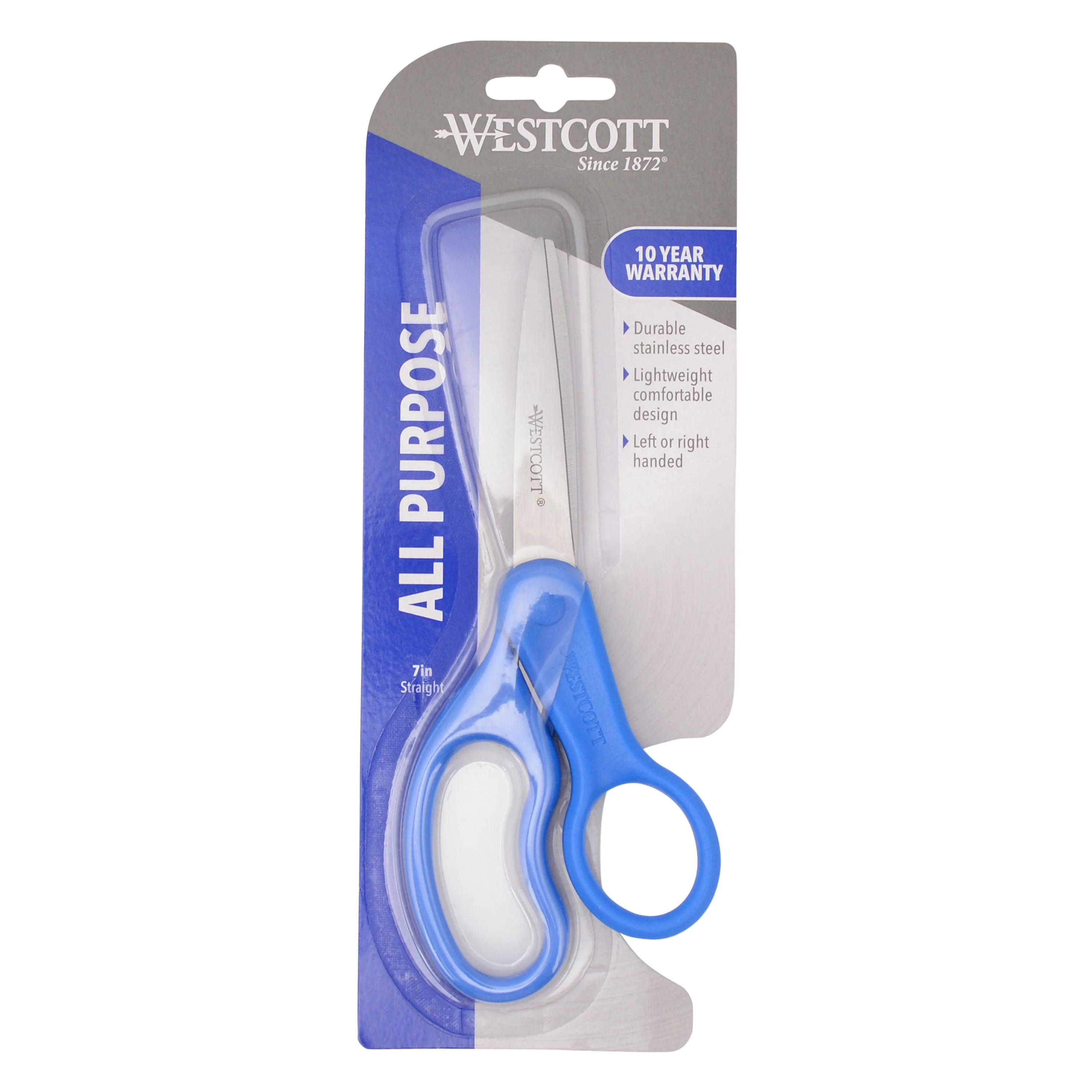 Westcott 7" All Purpose Preferred Stainless Steel Scissors, Blue (44217) - Image 8