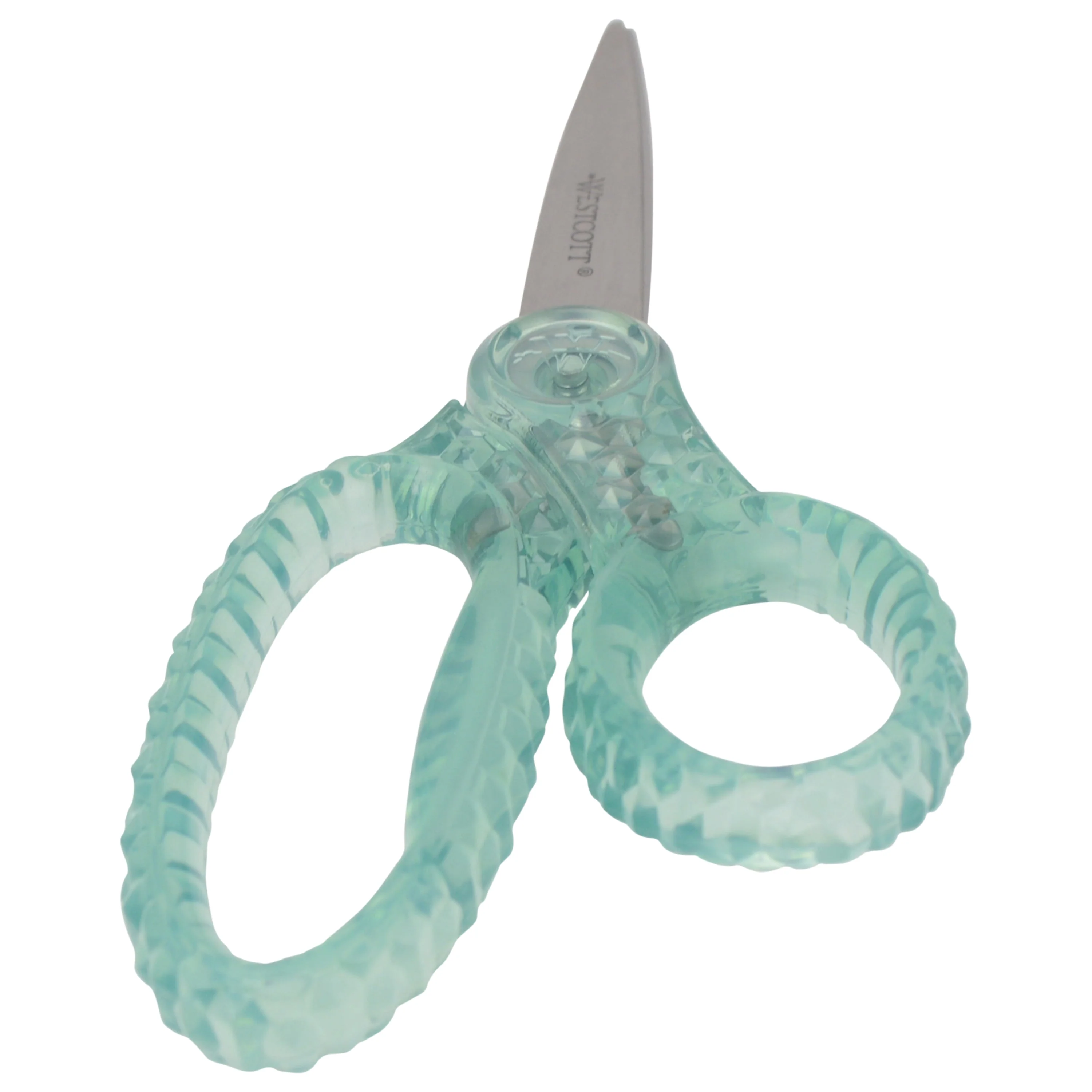 Westcott 7" GEM Crystal-Design Student Scissors, for Kids Aged 12+ - Scissors for School, Craft, Home, DIY, Classroom - Green (00706-PARENT) - Image 4