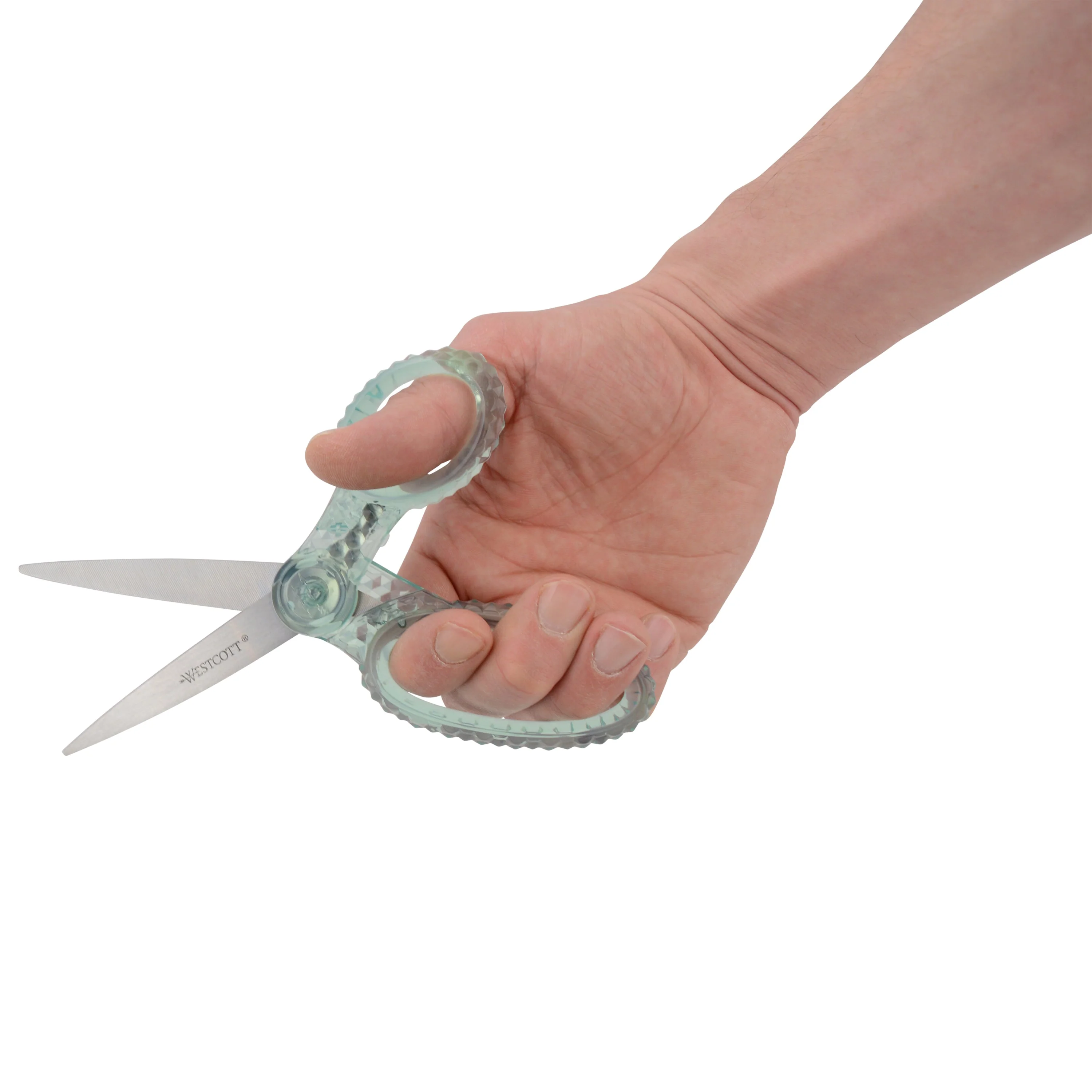 Westcott 7" GEM Crystal-Design Student Scissors, for Kids Aged 12+ - Scissors for School, Craft, Home, DIY, Classroom - Green (00706-PARENT) - Image 5