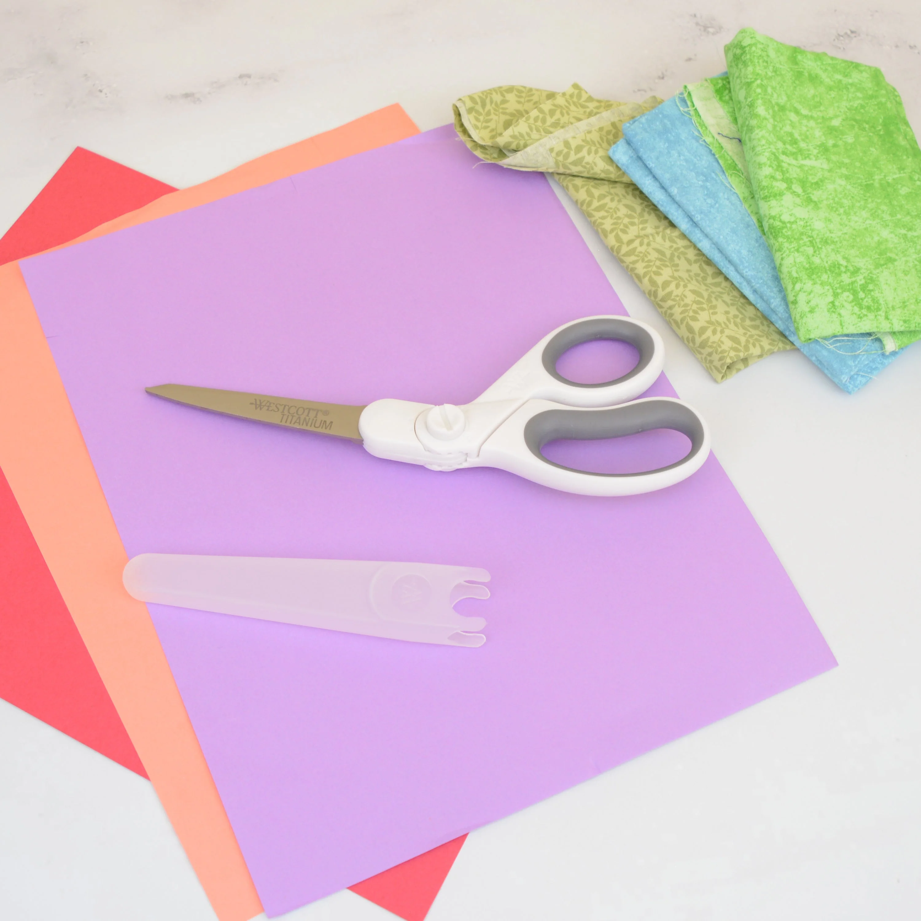 Westcott 8.5” Swivel Pivot Scissors, Adjustable Straight or Bent Blades, Titanium Bonded, Ergonomic Cutting with Protective Sheath, White/Gray (00904-Parent) - Image 11