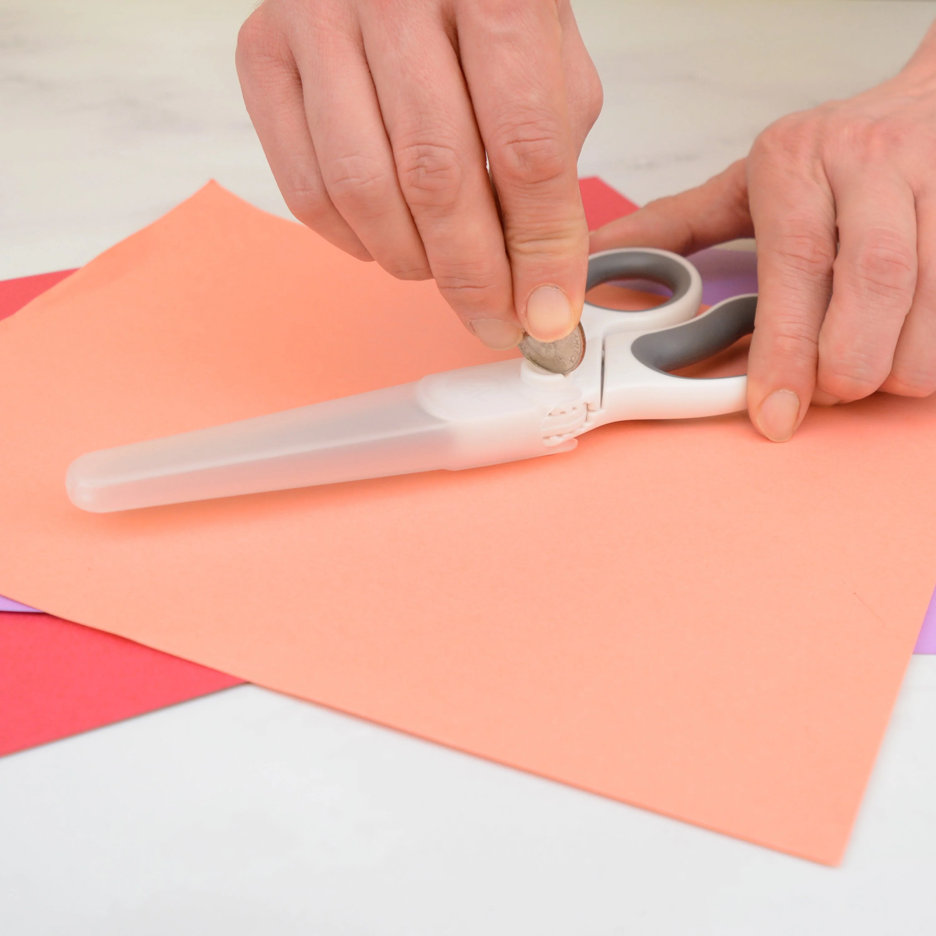 Westcott 8.5” Swivel Pivot Scissors, Adjustable Straight or Bent Blades, Titanium Bonded, Ergonomic Cutting with Protective Sheath, White/Gray (00904-Parent) - Image 3