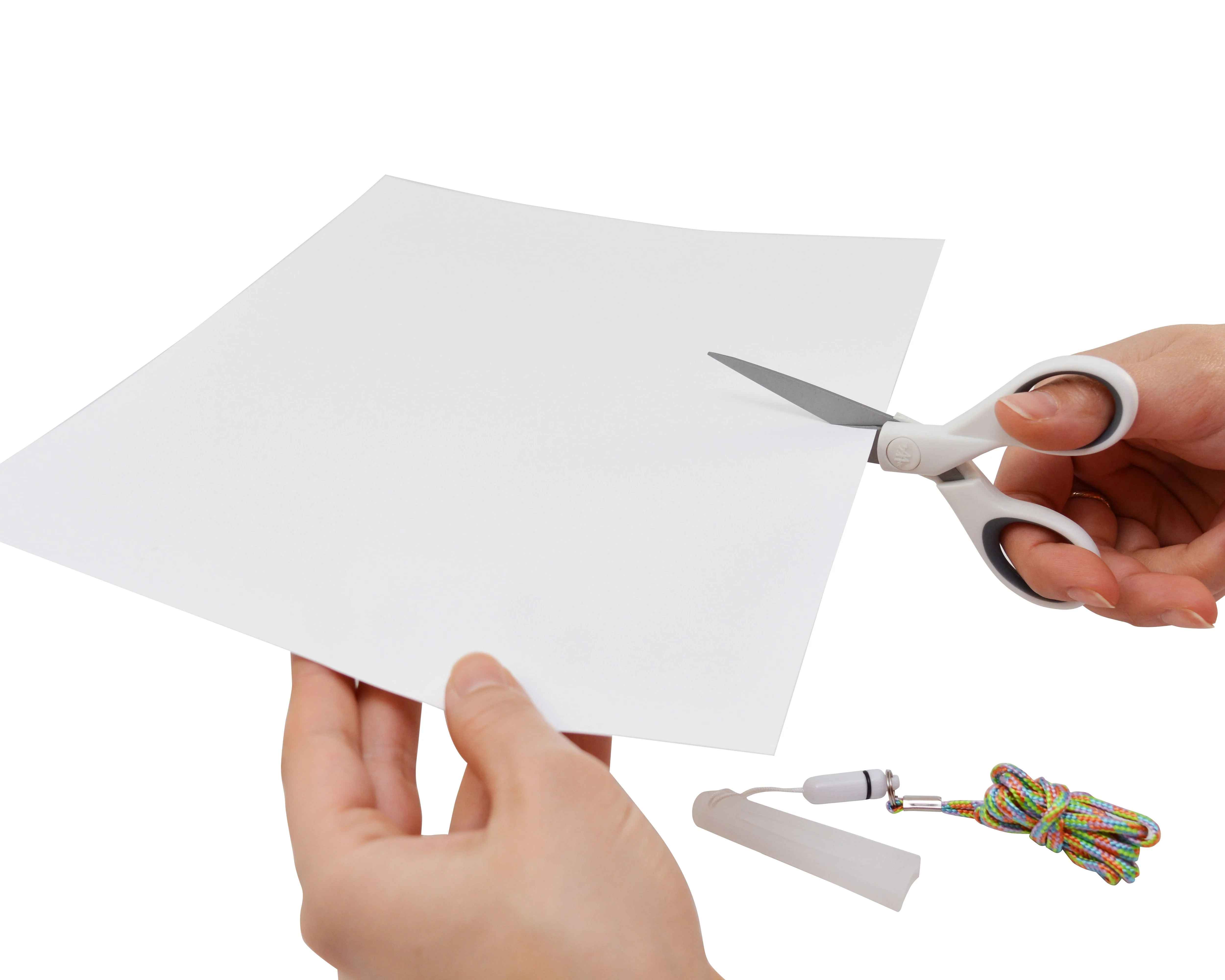 Westcott 8" Bent and 5" Straight Titanium Bonded Craft Scissors with Micro Tip, White, 2-Pack (16378) - Image 5