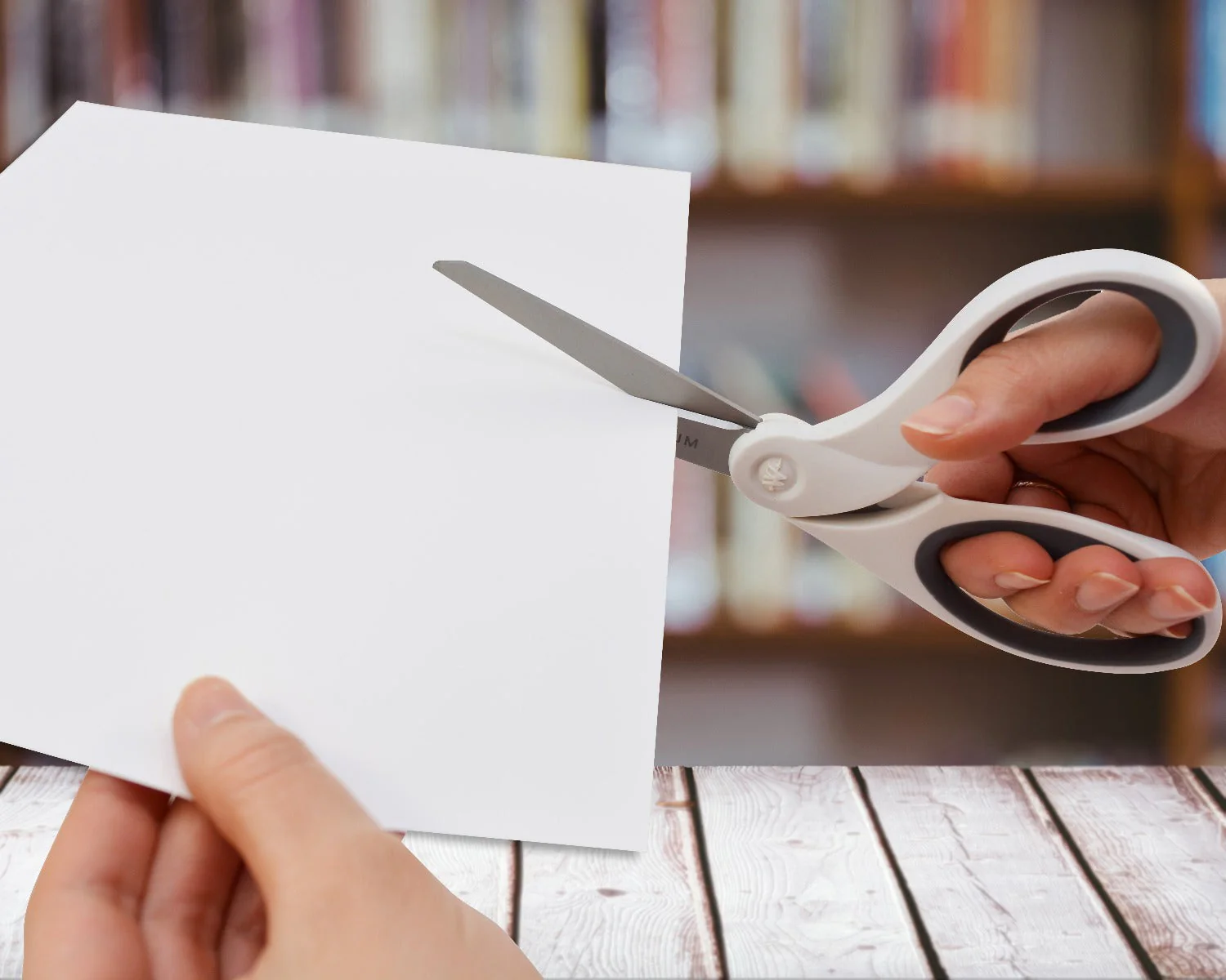 Westcott 8" Bent and 5" Straight Titanium Bonded Craft Scissors with Micro Tip, White, 2-Pack (16378) - Image 7