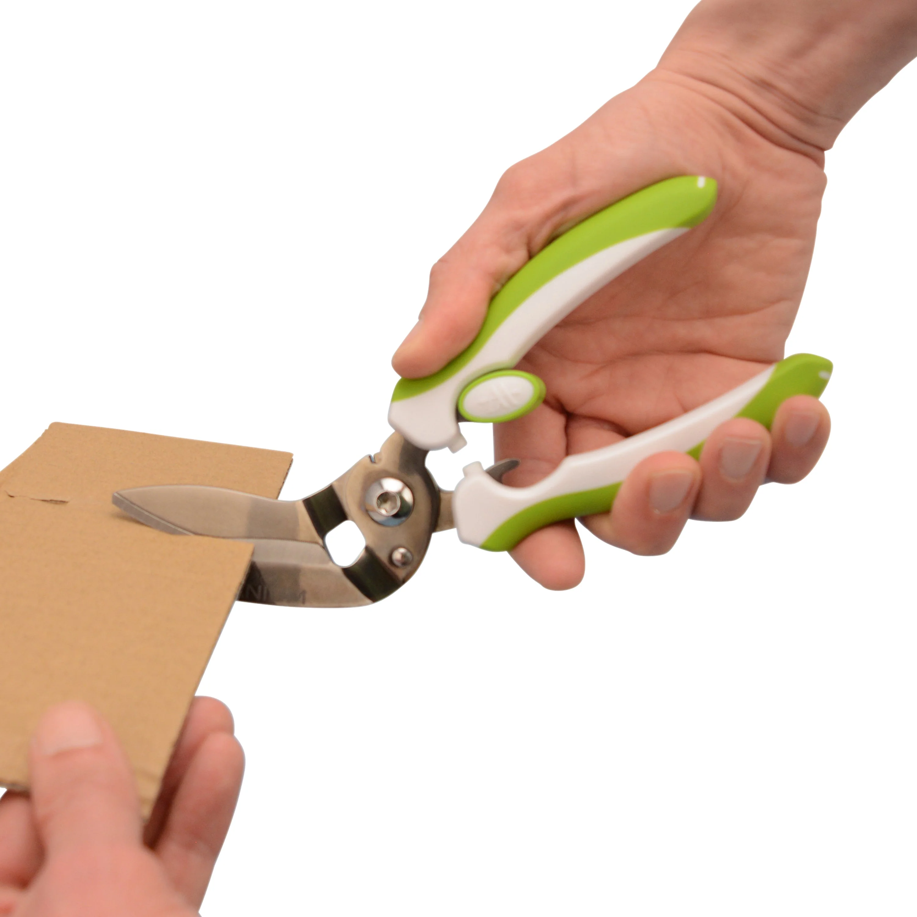 Westcott 8" CarboTitanium Industrial Strength DIY and Crafting Scissors with Spring Assist for Home or Worksite, Green/White (00970-Parent) - Image 3