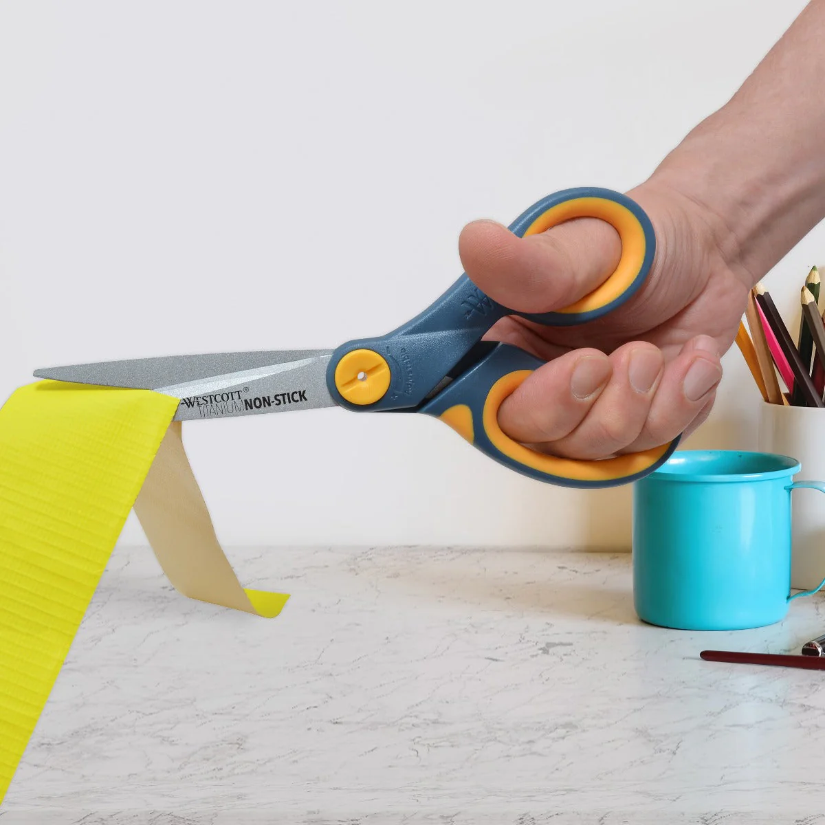 Westcott 8" Glide Titanium Bonded Non-Stick Scissors, Straight (14849) - Image 9