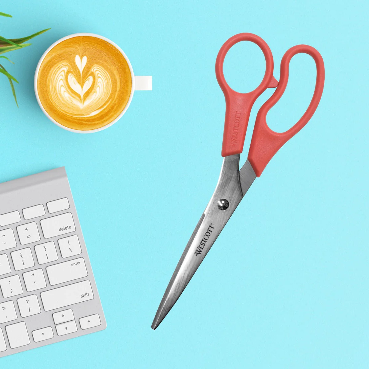 Westcott All Purpose Value Stainless Steel Scissors, 8", Red (40618) - Image 6