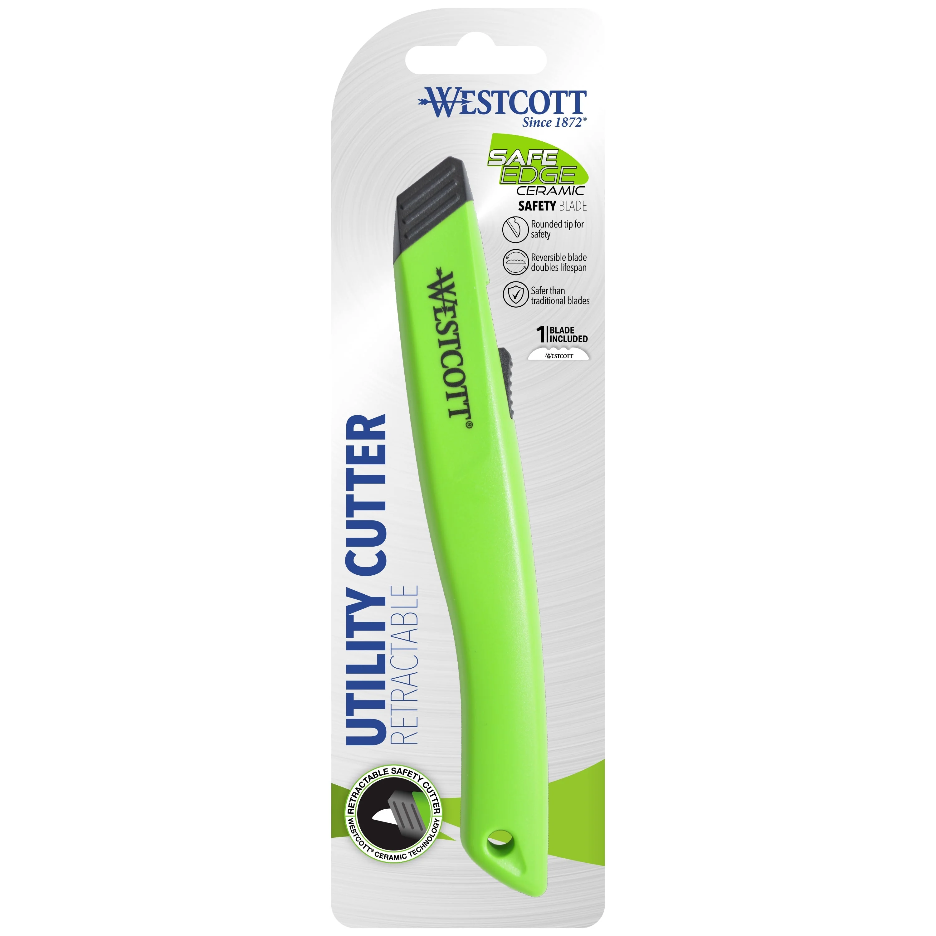 Westcott Full Size Auto Retractable Ceramic Utility Box Cutter (16475) - Image 8