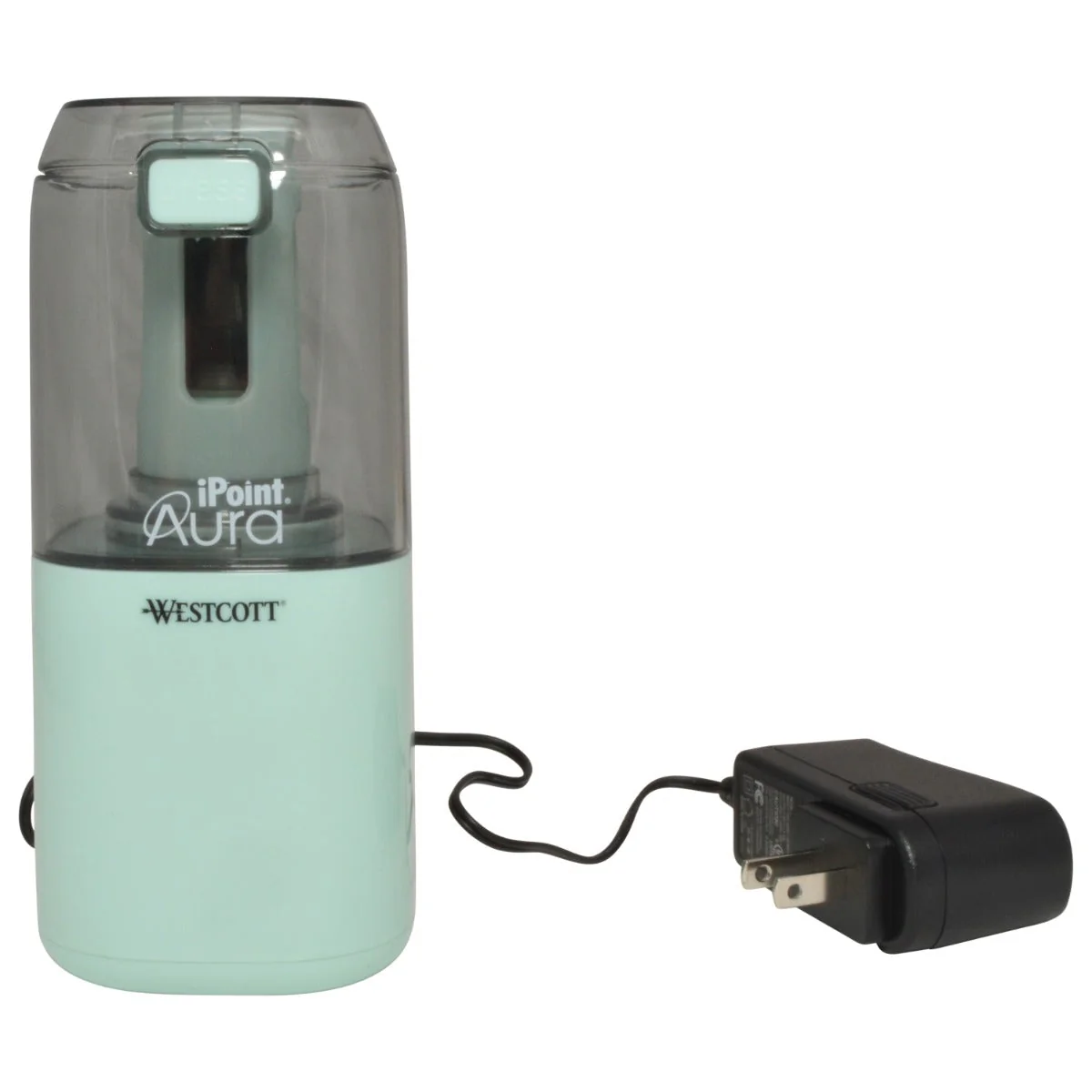 Westcott iPoint Aura Titanium Nonstick Electric Pencil Sharpener (each includes bonus manual sharpener + 2 erasers) Mint (17804-PARENT) - Image 8