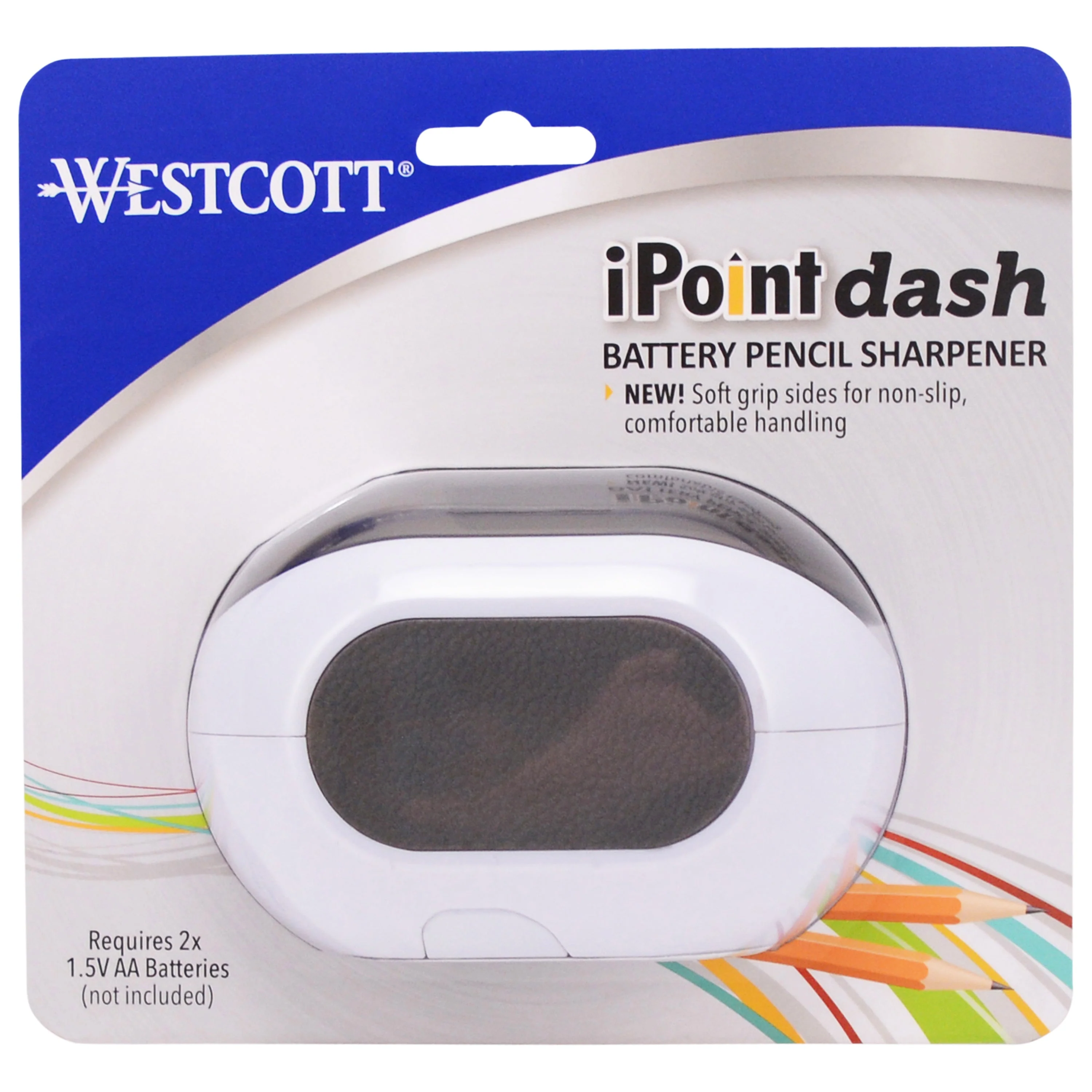 Westcott iPoint Dash Battery Pencil Sharpener, White (00948-PARENT) - Image 3