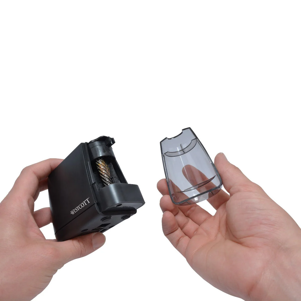 Westcott iPoint Duo™ Dual-Powered Battery/Electric Pencil Sharpener, Black (17812) - Image 11