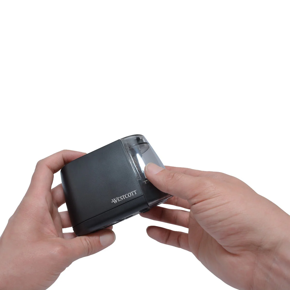 Westcott iPoint Duo™ Dual-Powered Battery/Electric Pencil Sharpener, Black (17812) - Image 12