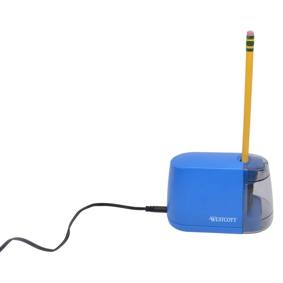 Westcott iPoint Duo™ Dual-Powered Battery/Electric Pencil Sharpener, Blue (17813) - Image 7