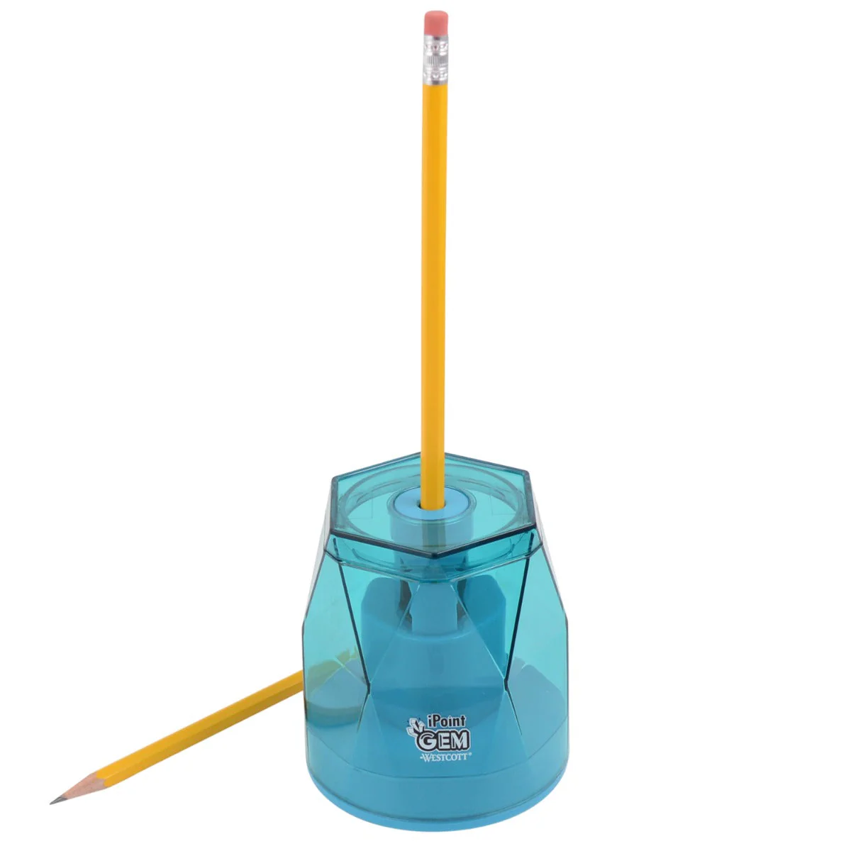 Westcott iPoint® GEM Battery Pencil Sharpener, Blue (00529-PARENT) - Image 3