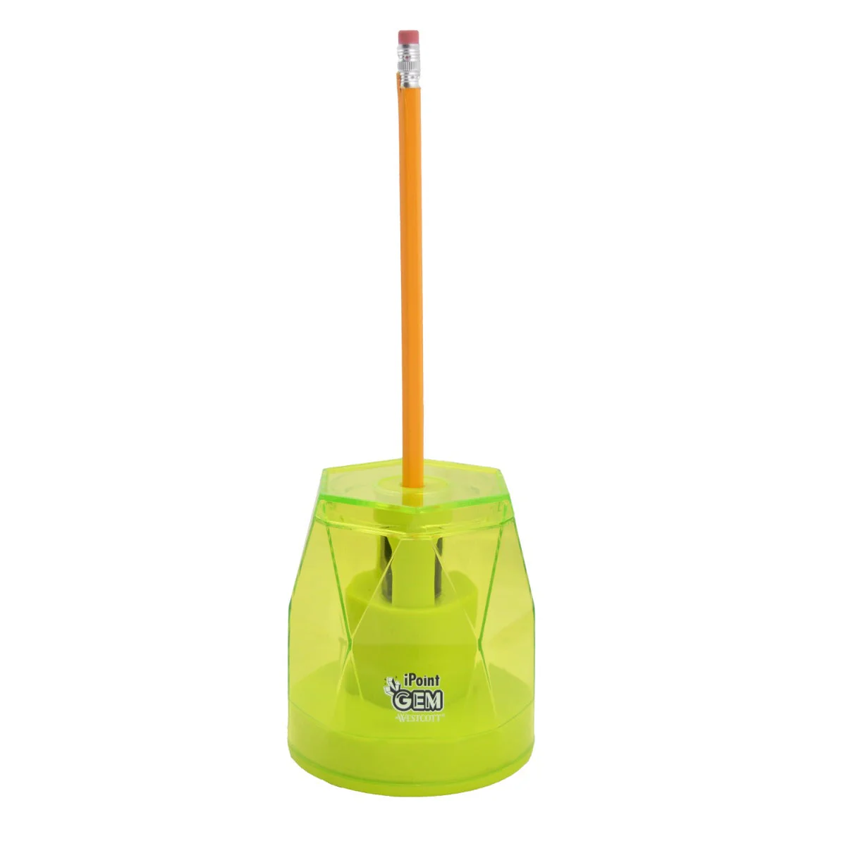 Westcott iPoint® GEM Battery Pencil Sharpener, Neon Green (00577-PARENT) - Image 11