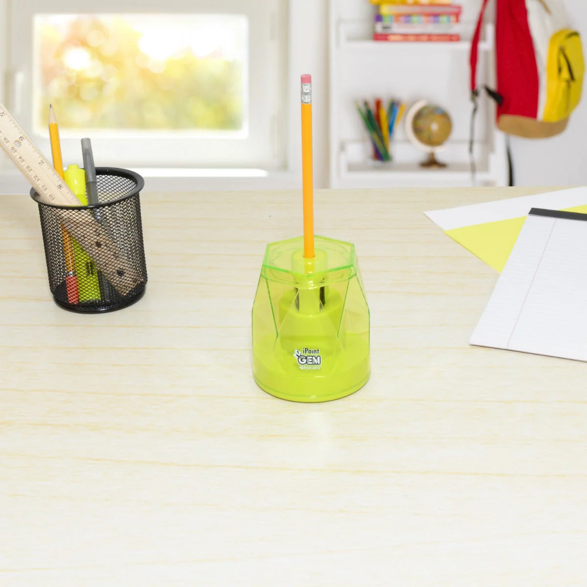 Westcott iPoint® GEM Battery Pencil Sharpener, Neon Green (00577-PARENT) - Image 8