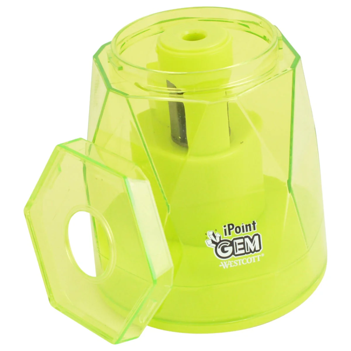 Westcott iPoint® GEM Battery Pencil Sharpener, Neon Green (00577-PARENT) - Image 9