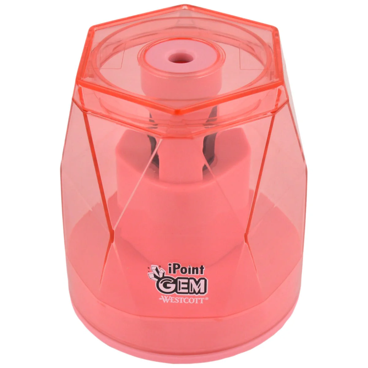 Westcott iPoint® GEM Battery Pencil Sharpener, Pink (00578-PARENT) - Image 9