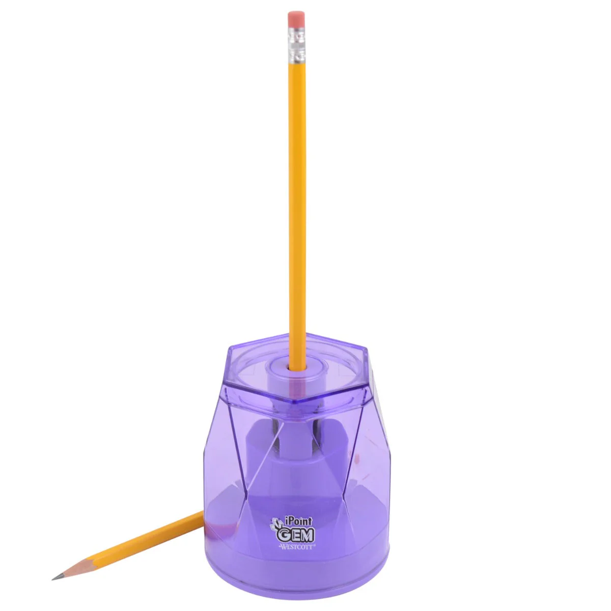 Westcott iPoint® GEM Battery Pencil Sharpener, Purple  (00576-PARENT) - Image 3
