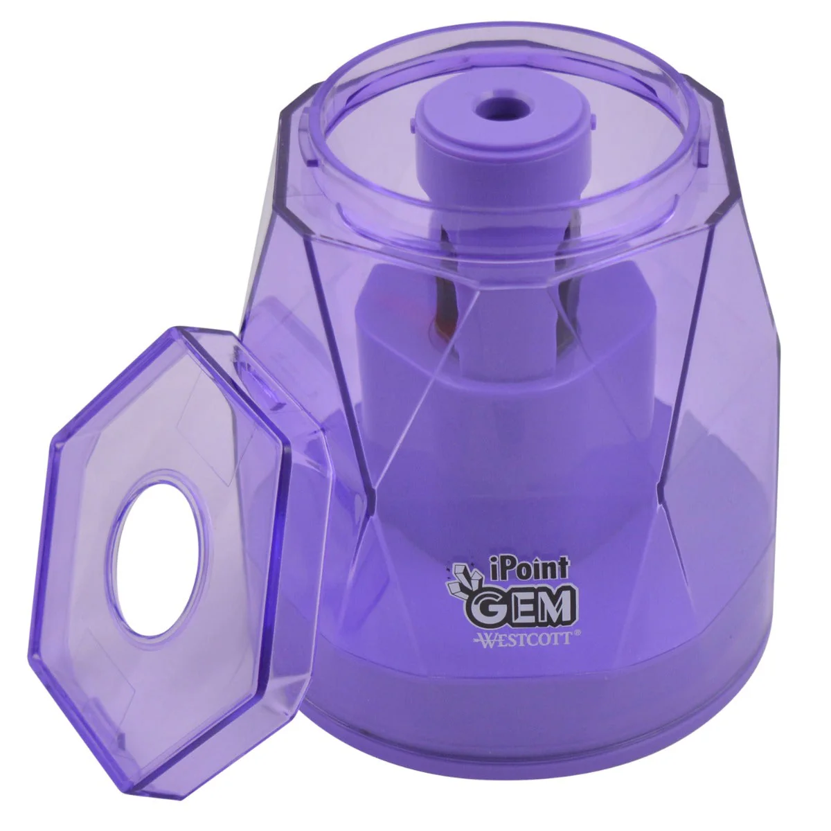 Westcott iPoint® GEM Battery Pencil Sharpener, Purple  (00576-PARENT) - Image 8