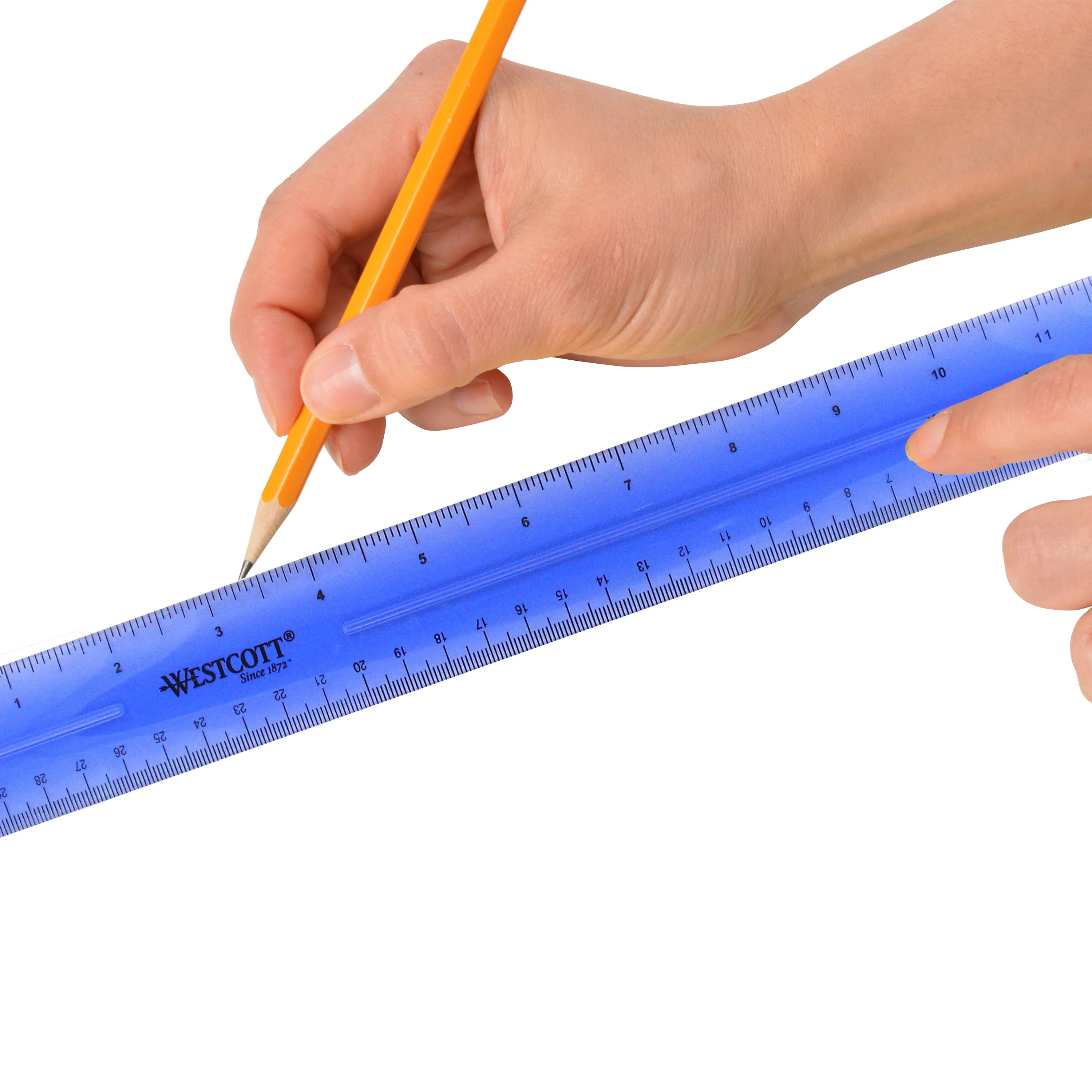 Westcott Jeweltone Plastic Ruler, 12 Inch, Assorted Transparent Colors (12975) - Image 3