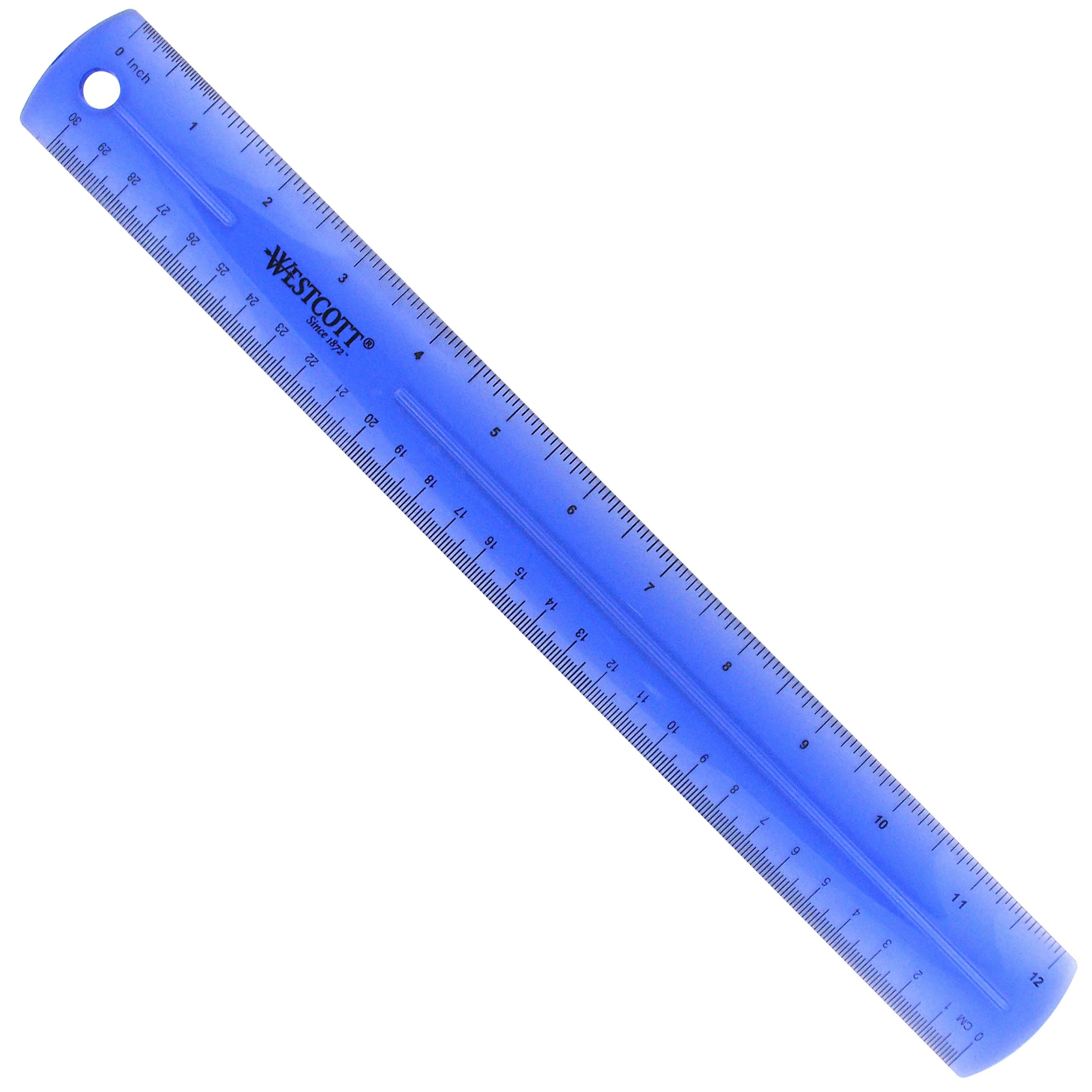 Westcott Jeweltone Plastic Ruler, 12 Inch, Assorted Transparent Colors (12975) - Image 5