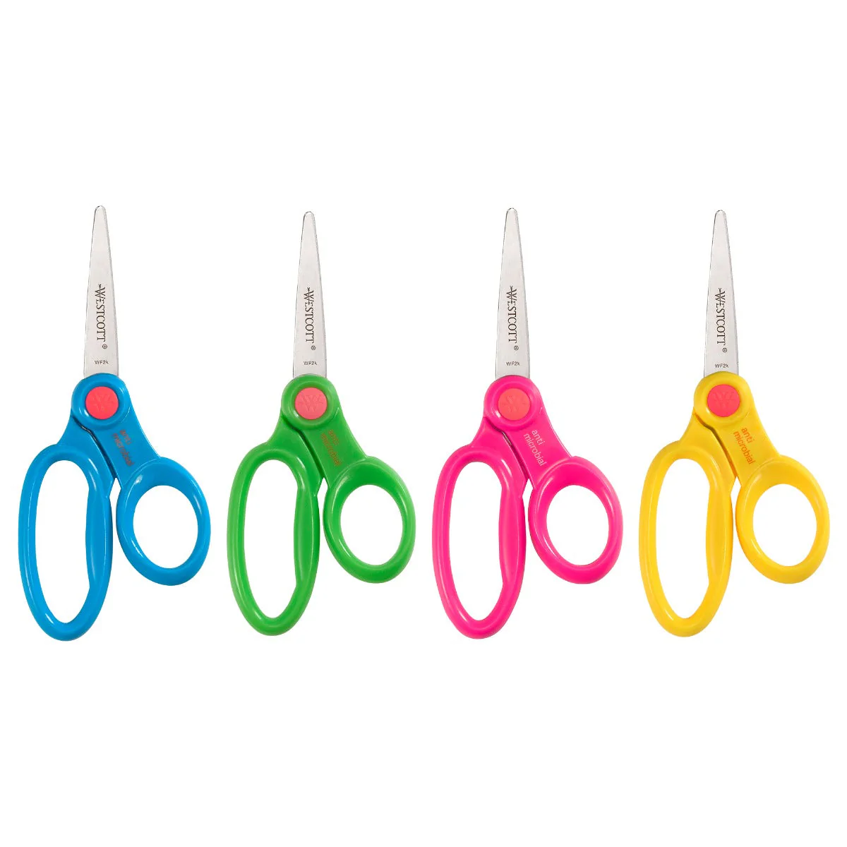 Westcott Kids Plastic Handle Pointed Scissors With Anti-microbial Protection, 5-Inch, 12-Pack (14872) - Image 9