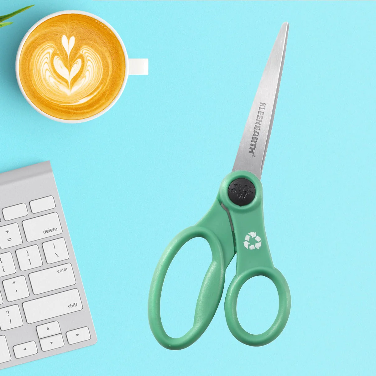 Westcott KleenEarth 8" Recycled Scissors with Anti-Microbial Protection (14820) - Image 5