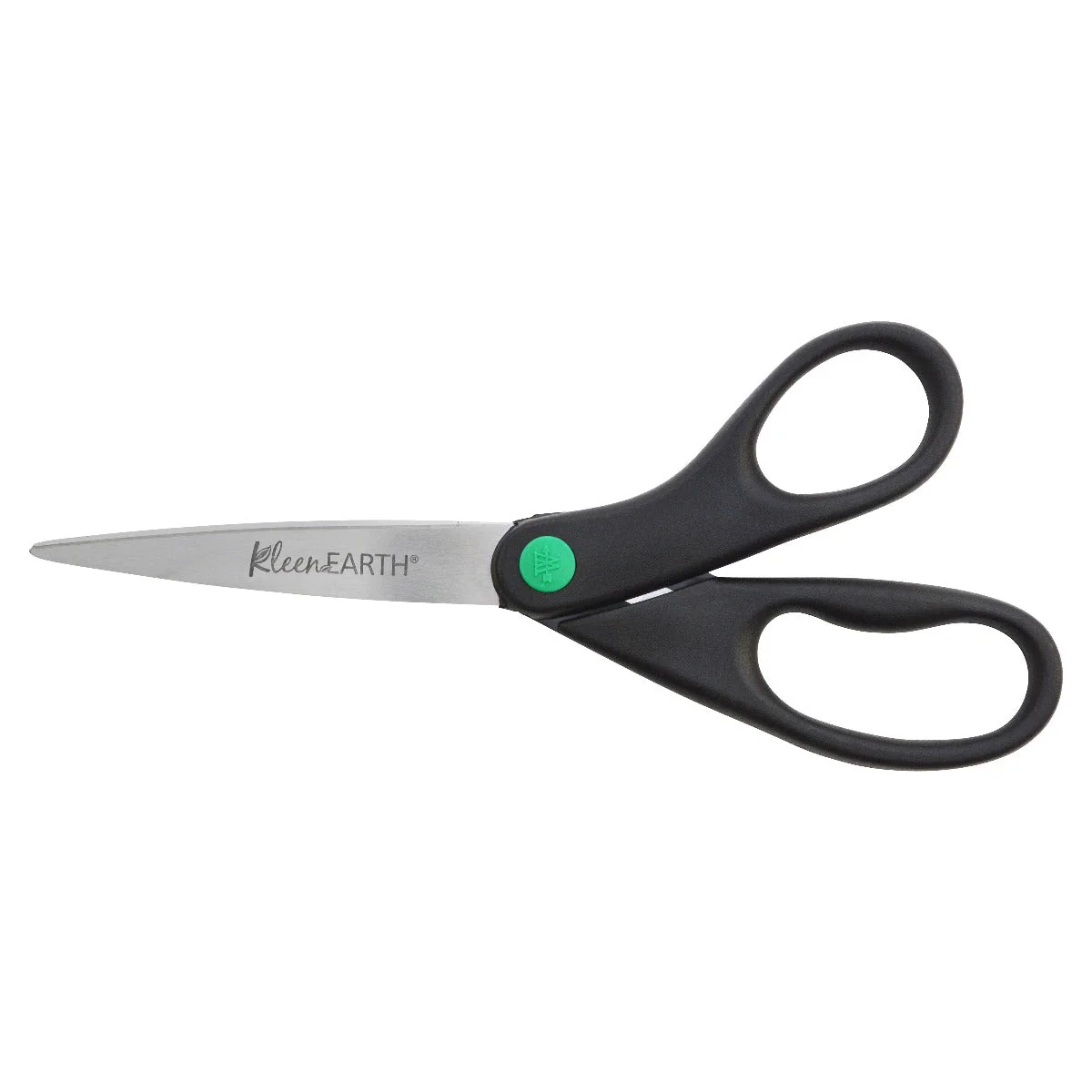 Westcott KleenEarth 8" Straight Recycled Stainless Steel Scissors, Black, 2 Pack (15179) - Image 3