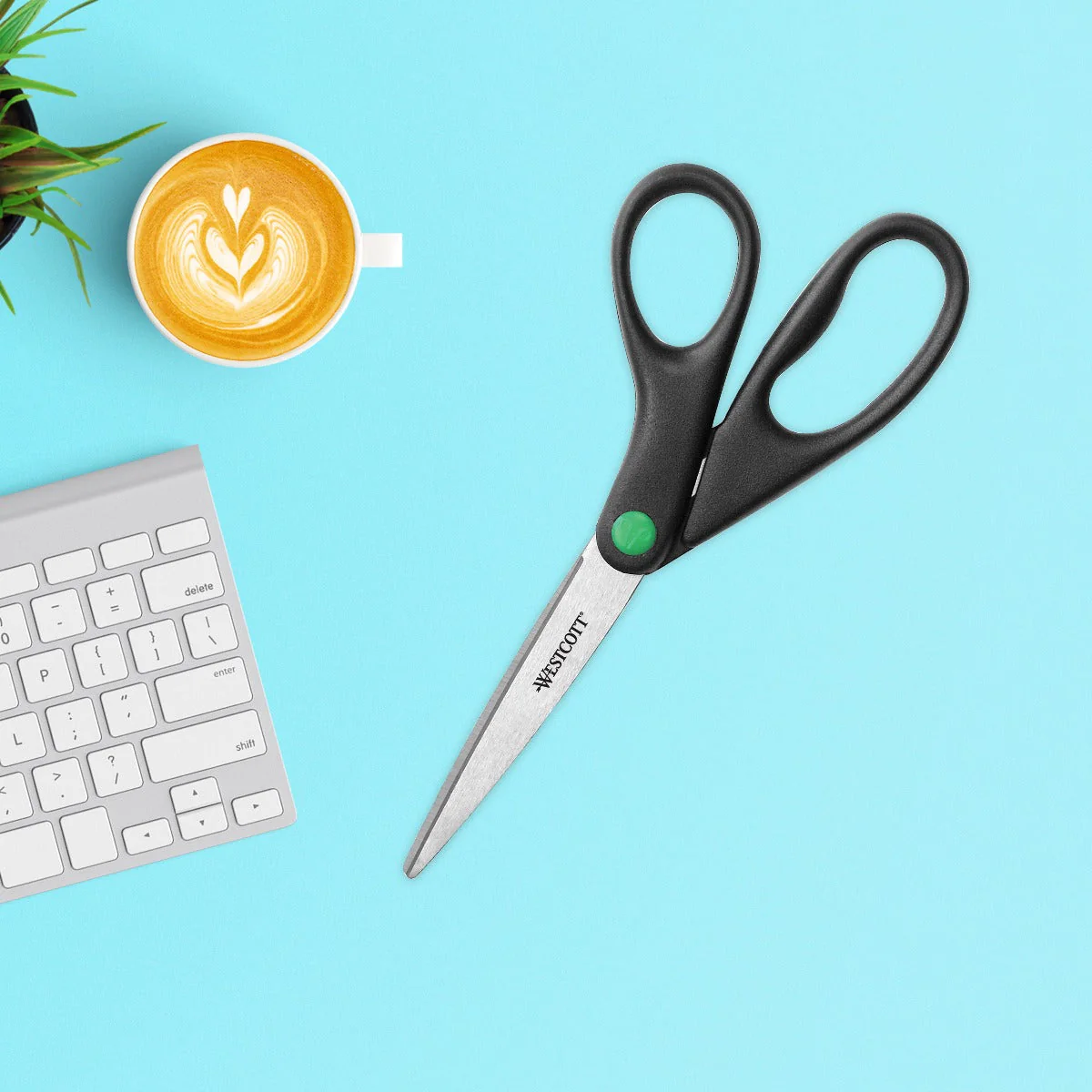 Westcott 8" Straight KleenEarth Recycled Stainless Steel Scissors (41418) - Image 6