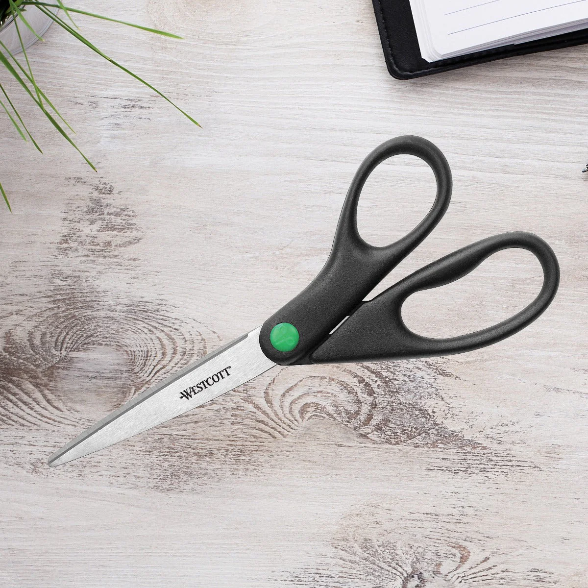 Westcott 8" Straight KleenEarth Recycled Stainless Steel Scissors (41418) - Image 7