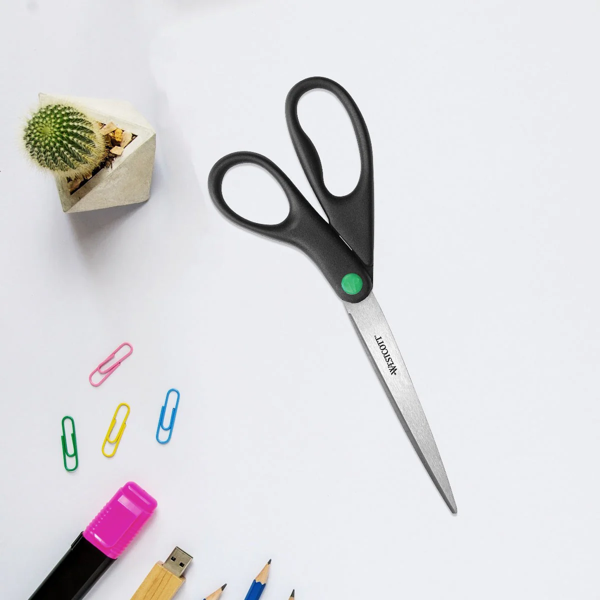 Westcott KleenEarth 9" Recycled Scissors Straight (13138) - Image 6