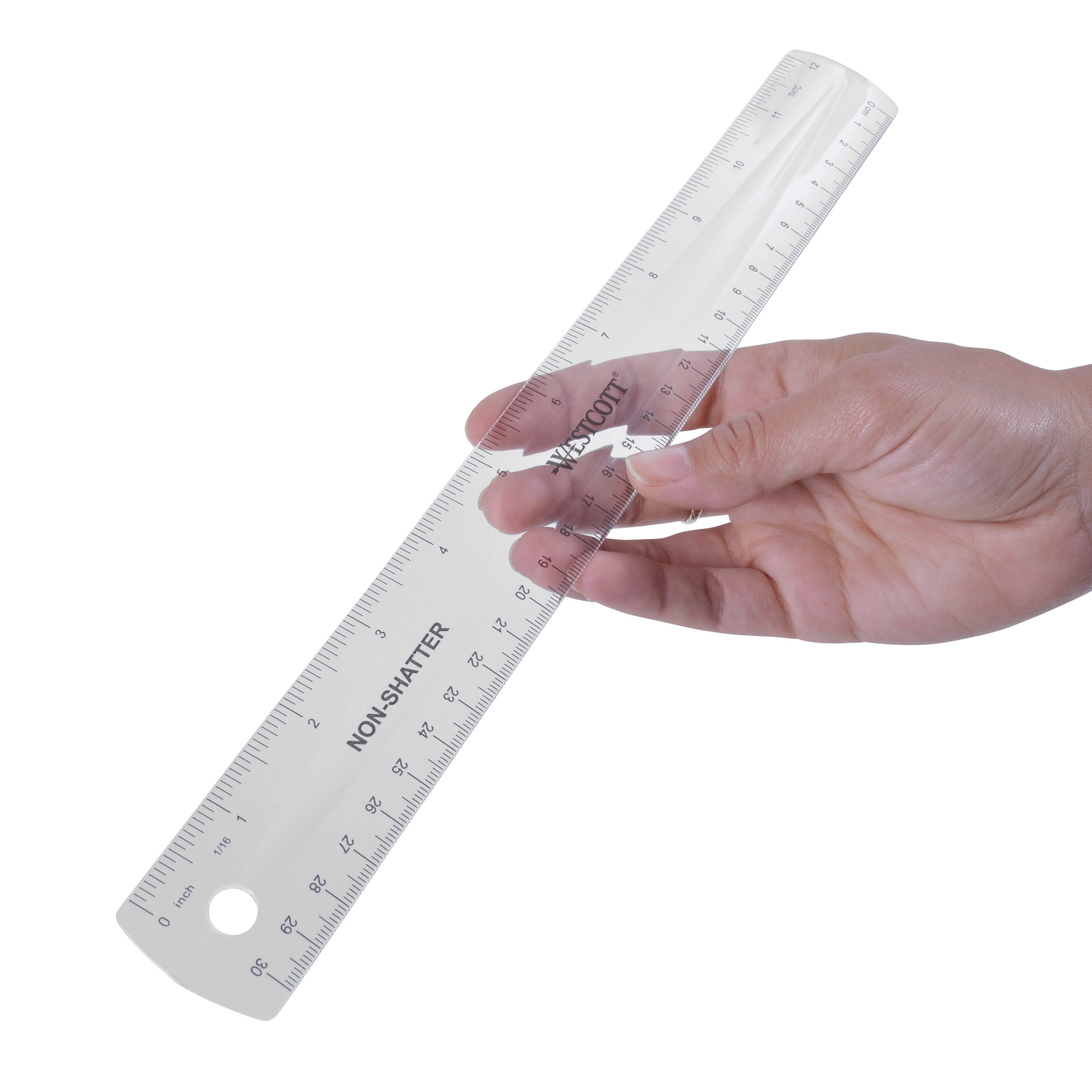 Westcott Shatterproof Ruler, Clear, 12 Inches (13862) - Image 3
