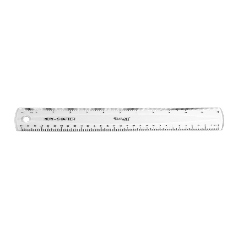 Westcott Shatterproof Ruler, Clear, 12 Inches (13862) - Image 4