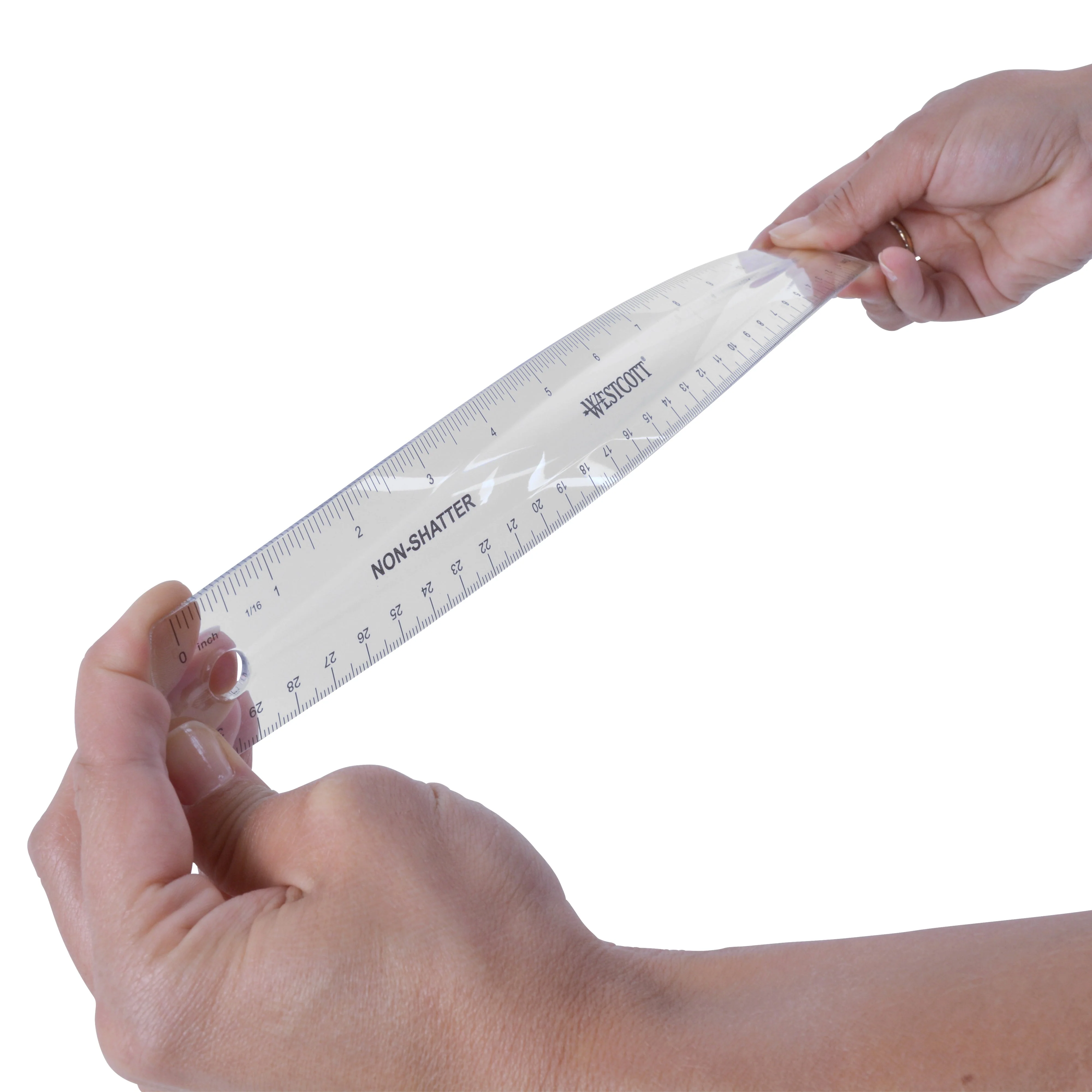 Westcott Shatterproof Ruler, Clear, 12 Inches (13862) - Image 6