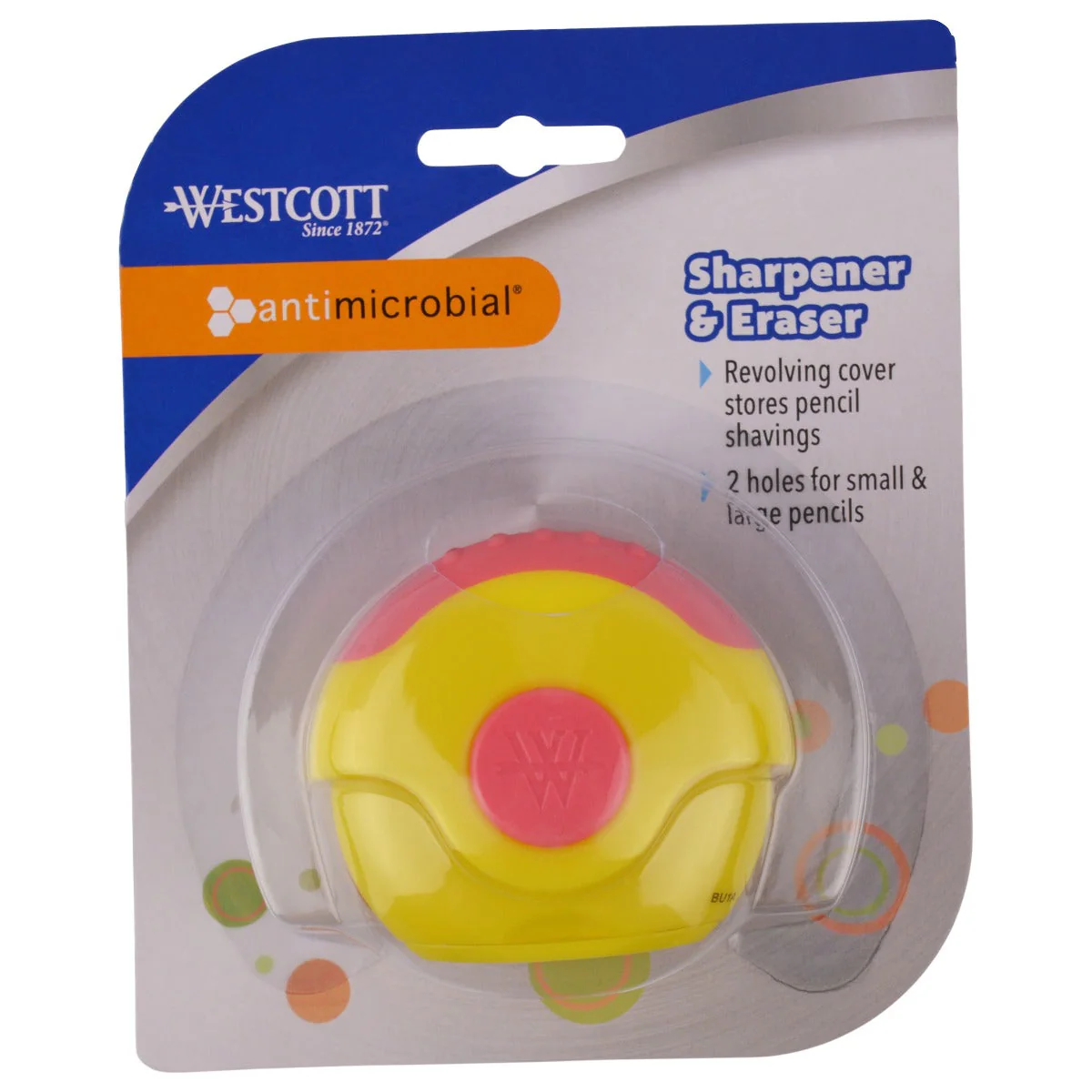 Westcott Kids Pencil Sharpener / Eraser with Anti-microbial Protection (14393) - Image 5