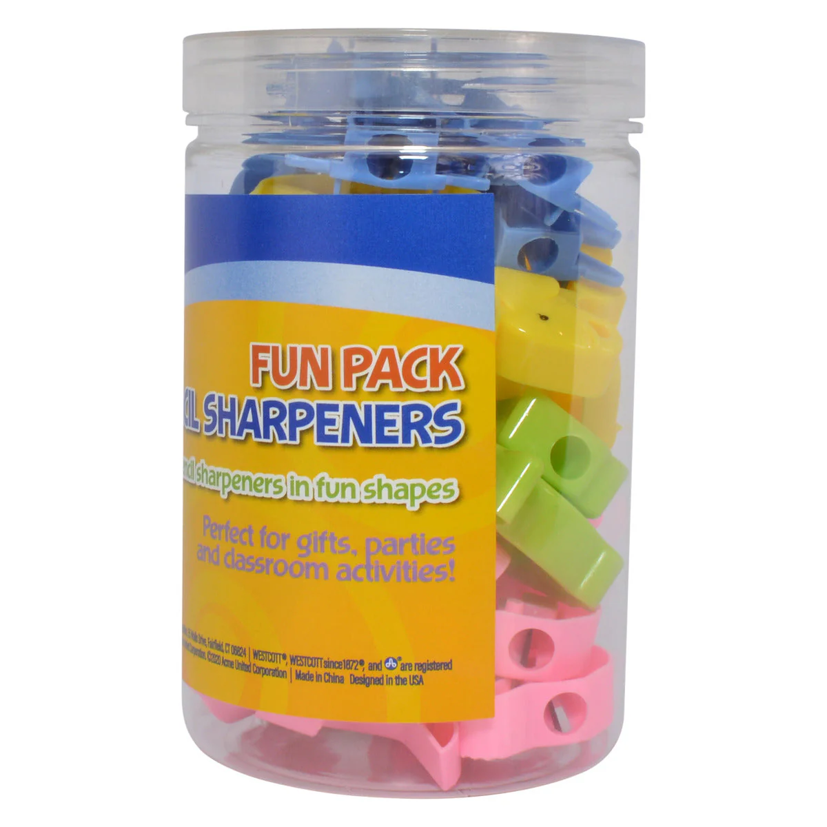 Westcott Pencil Sharpeners Fun Pack, Assorted Shapes, 30 Count (17796) - Image 6