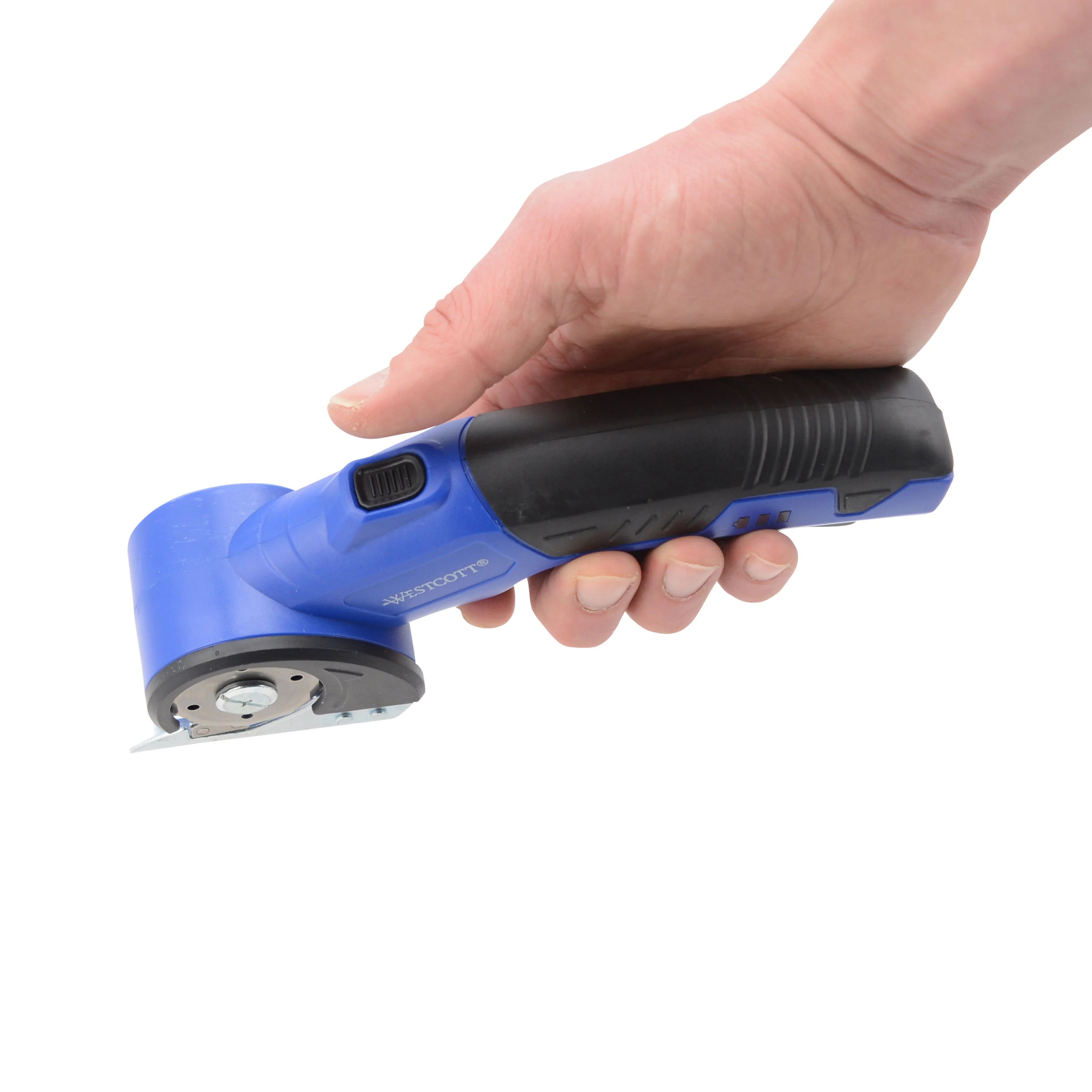 Westcott Rechargeable Electric Scissors, Cordless Power Scissors with Built-In Battery, Stainless Steel Blades Cut Up to 1/4", Ergonomic Comfort Grip, Cuts Cardboard, Fabric, Plastic & Packaging (00999-Parent) - Image 14