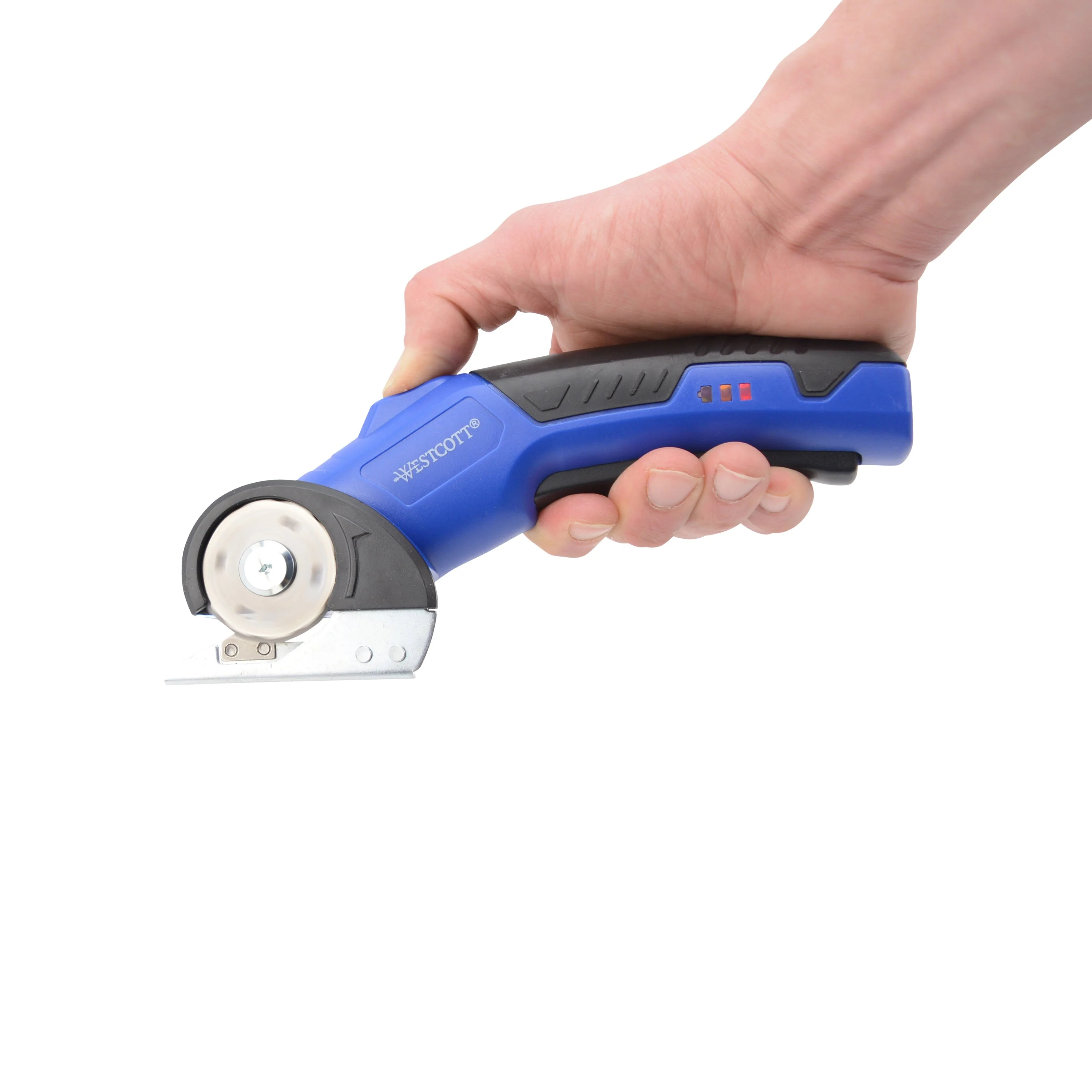 Westcott Rechargeable Electric Scissors, Cordless Power Scissors with Built-In Battery, Stainless Steel Blades Cut Up to 1/4", Ergonomic Comfort Grip, Cuts Cardboard, Fabric, Plastic & Packaging (00999-Parent) - Image 18