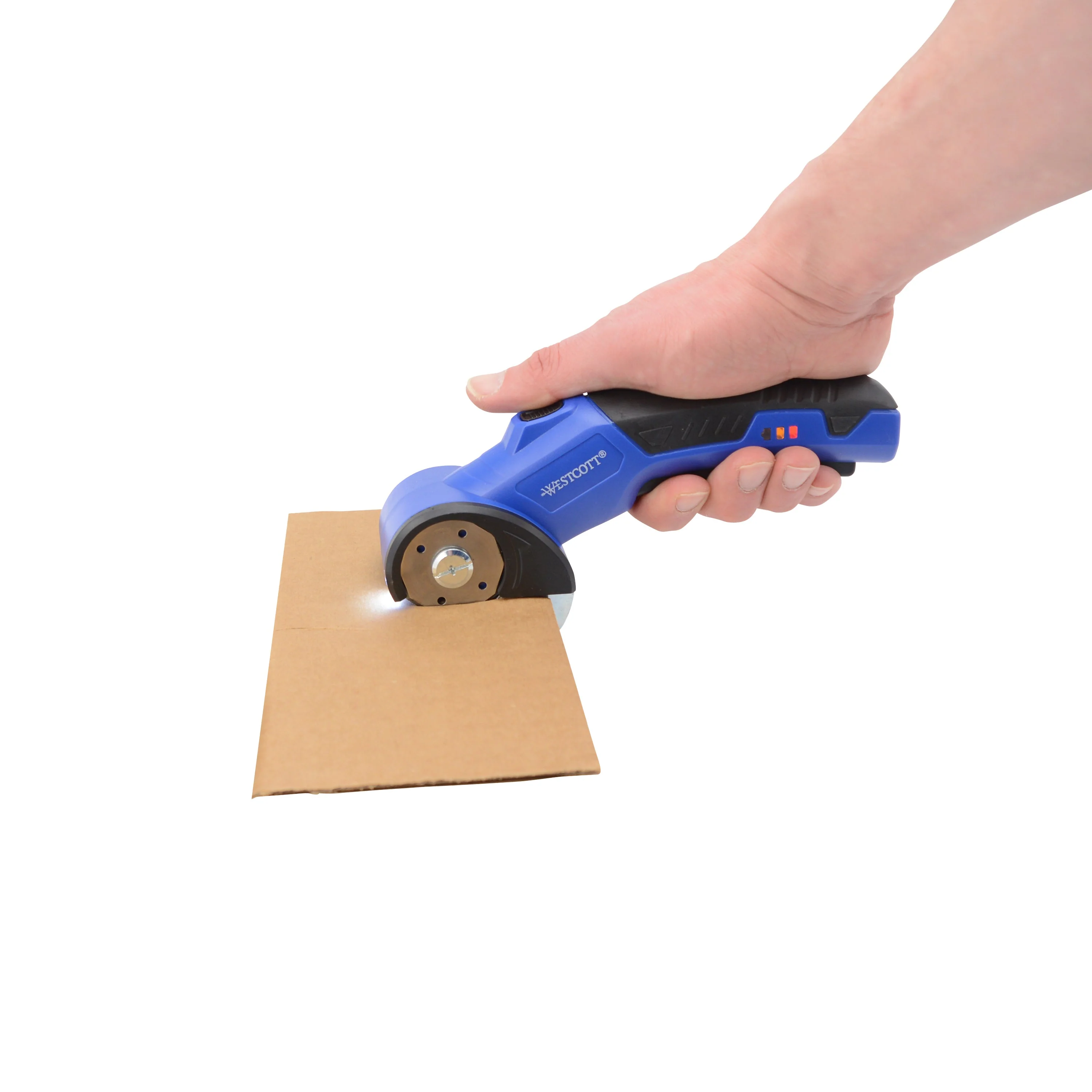 Westcott Rechargeable Electric Scissors, Cordless Power Scissors with Built-In Battery, Stainless Steel Blades Cut Up to 1/4", Ergonomic Comfort Grip, Cuts Cardboard, Fabric, Plastic & Packaging (00999-Parent) - Image 23